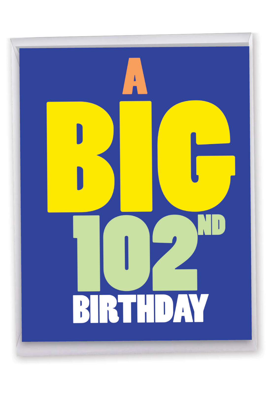 102nd Birthday Card (8.5 x 11 Inch) – Bday Milestone J9389MBG