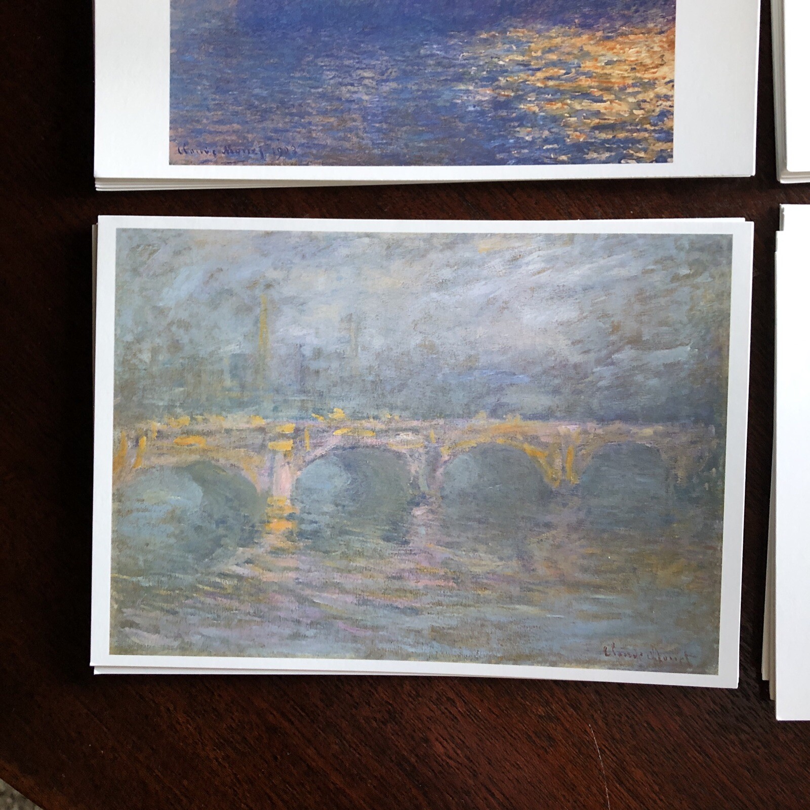 Claude Monet in London Bridges 20 Greeting Cards New In Box Pomegranate