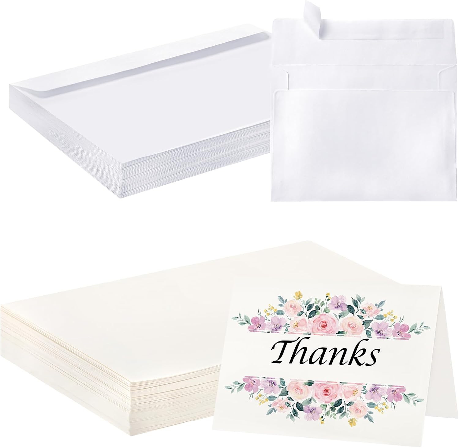 20 Sets Blank Watercolor Cards with Envelopes, 5 X 7 in Watercolor Paper Cards