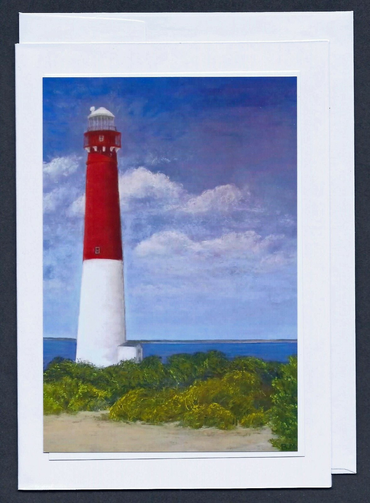 8 Notecards 5×7″ Long Beach Island NJ, Original Art Paintings, Beach, Lighthouse