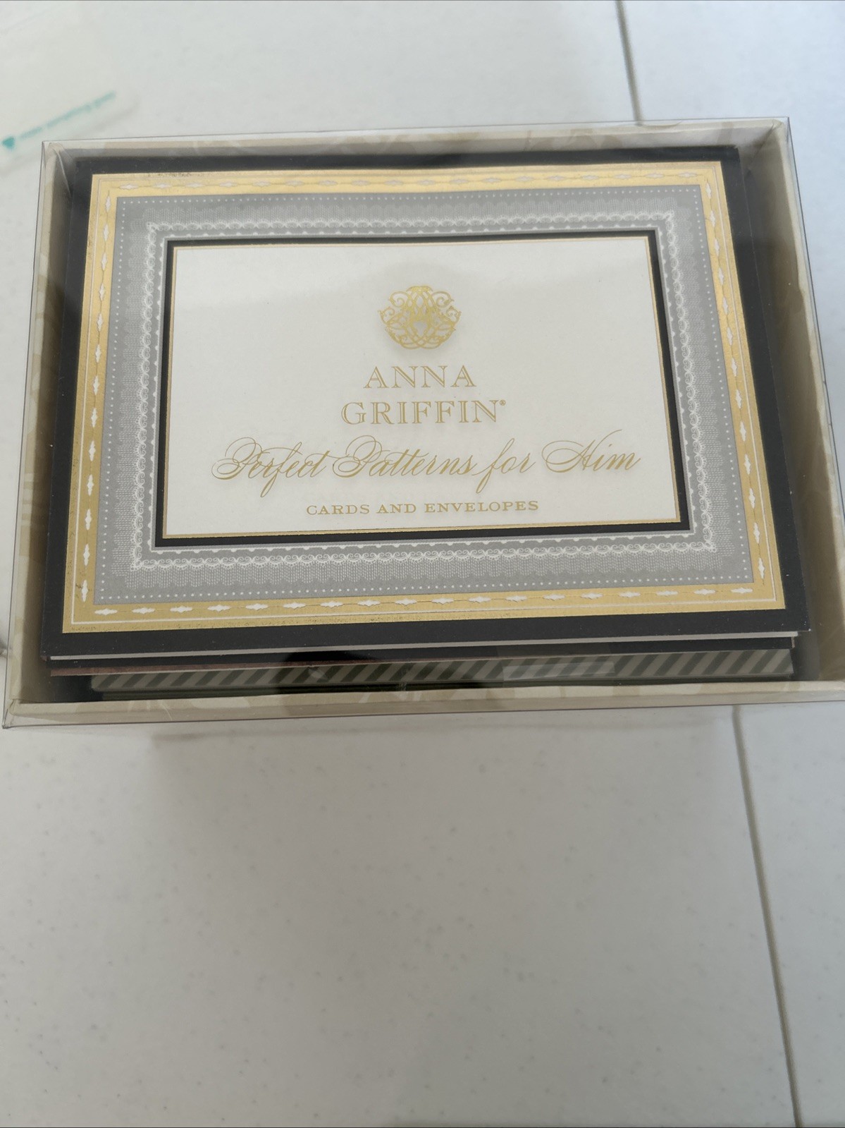 Anna Griffin Perfect Patterns For Him 50 Cards and Envelopes AG633 4.25”x5.5”