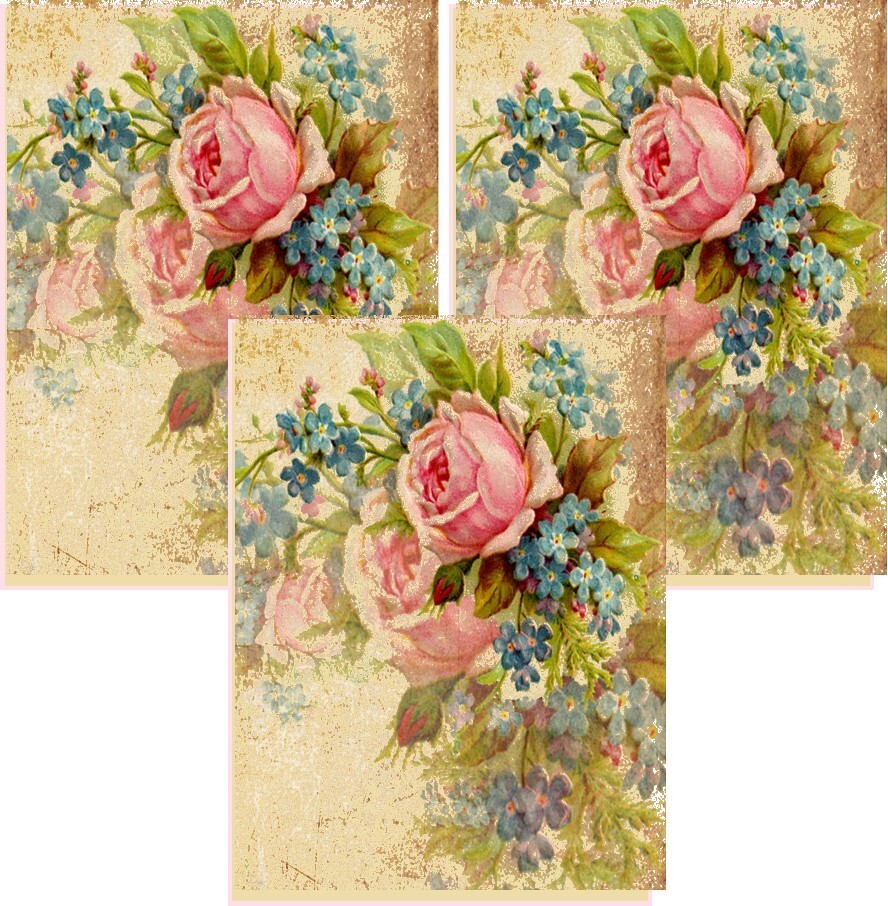 8 ATC vintage swan small note blank gift card shabby chic envelopes organza bag