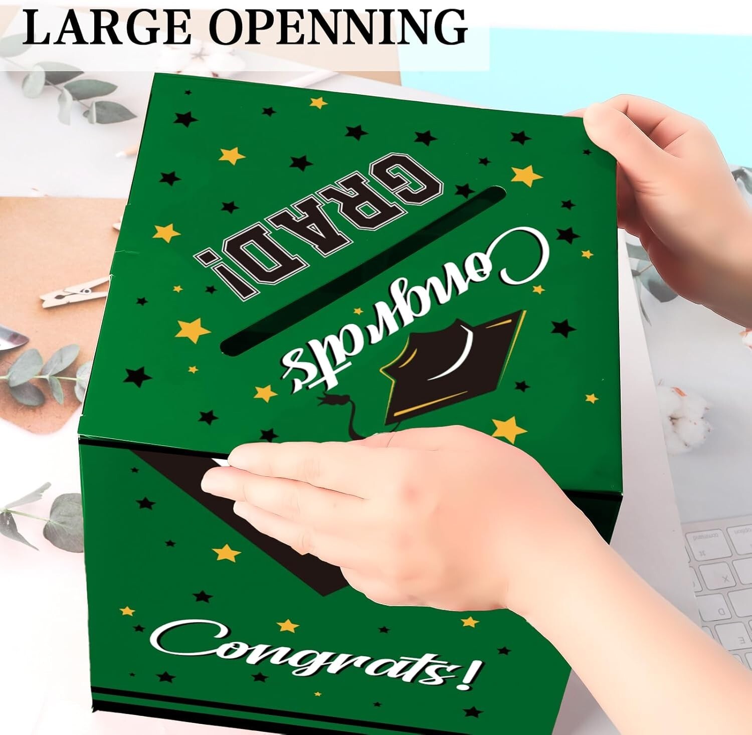 Graduation Decorations Class of 2025 Party SuppliesGreen Graduation Card Box …
