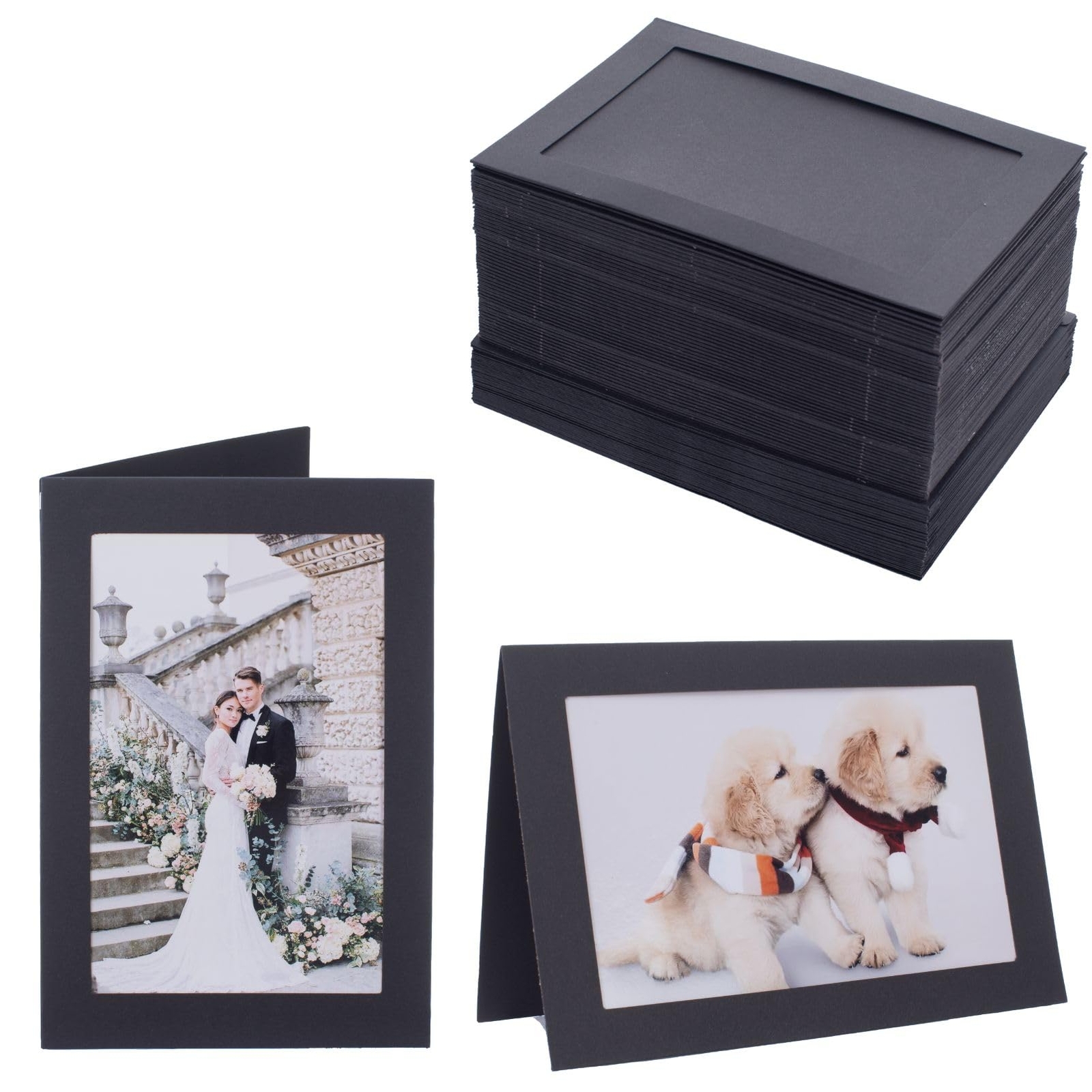 50 Pack 4×6 Inch Photo Frame Cards with Envelopes Paper Picture Frame Notecards