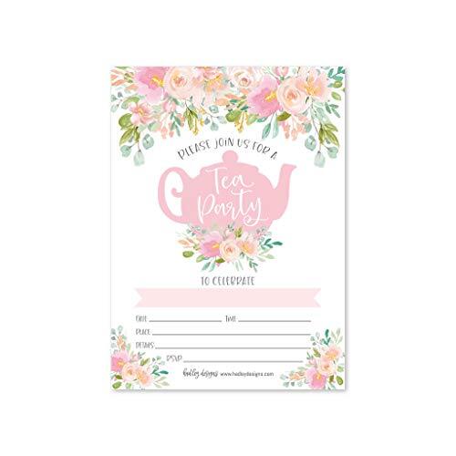 25 Tea Party Birthday Invitations Girl Tea Party Invites For Girls – Princess…