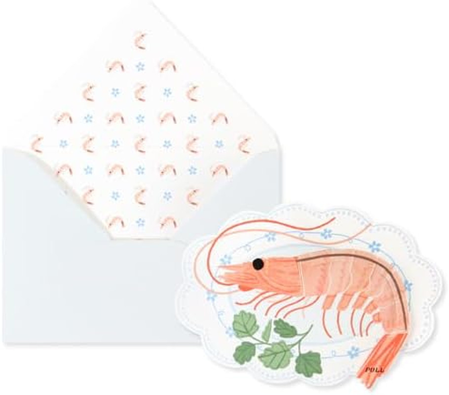 Mini Shrimp Greeting Card – You’Re the Sh*T – Funny, Petite Die-Cut Card with Hi