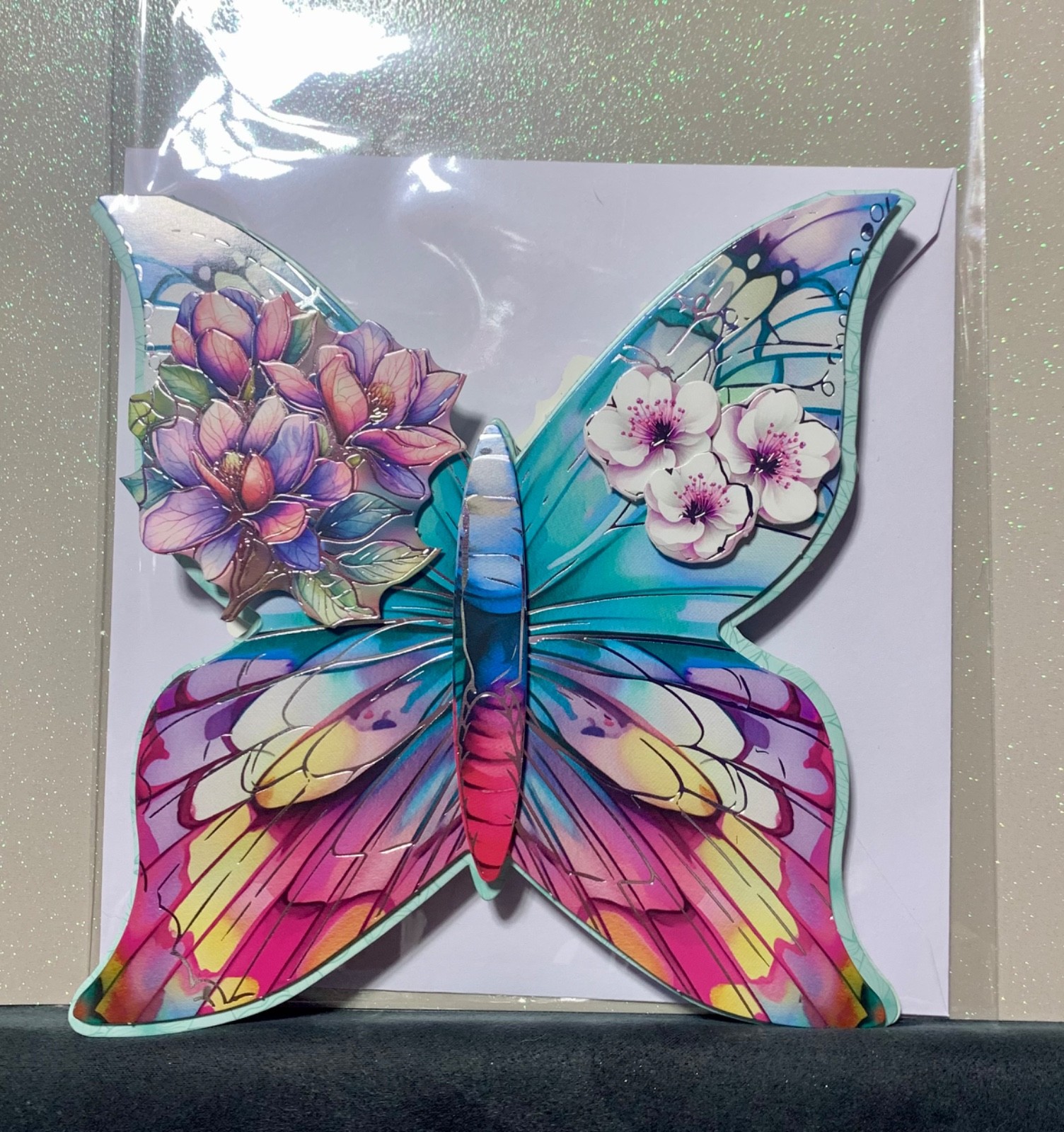Happy Birthday Special Wishes Card! Stunning 3D Butterfly Table Display Card!