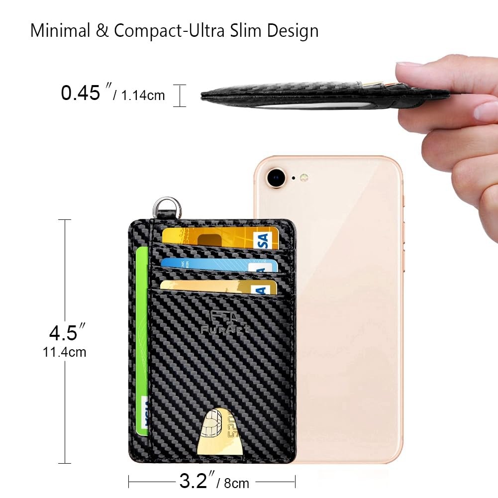 FurArt Slim Minimalist Wallet, Front Pocket Wallets, RFID Blocking, Credit Ca…