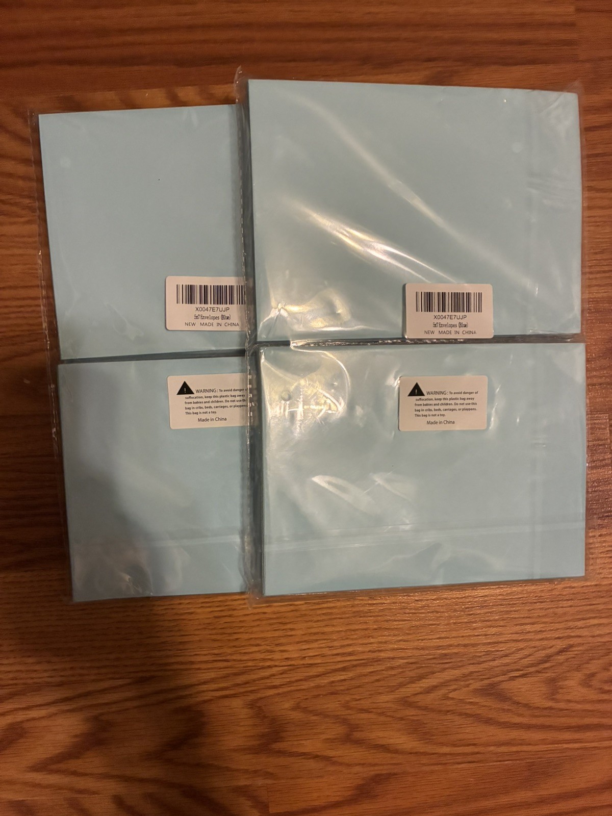 50 pack of 5×7 Peel-and-Stick Dusty Blue Envelopes for Wedding, Party, Greeting