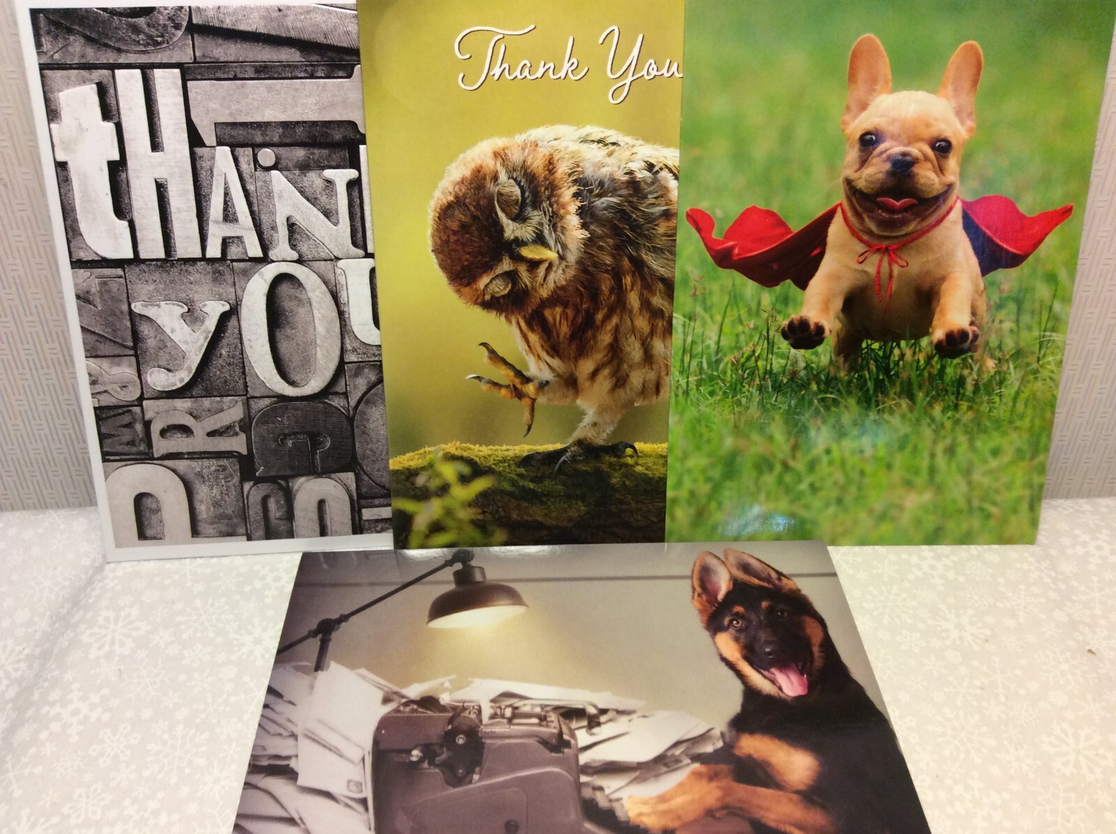 AVANTI THANK YOU GREETING CARDS New w/envelopes LOT 4 DIFFERENT STYLES-THANKS