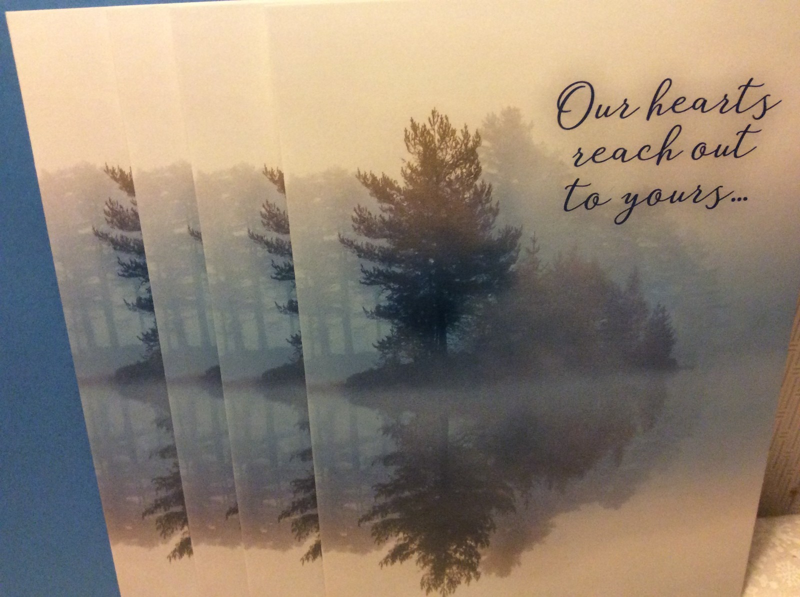 SYMPATHY RSVP GREETING CARDS New w/Envelopes LOT 4 “OUR HEARTS REACH OUT TO..”