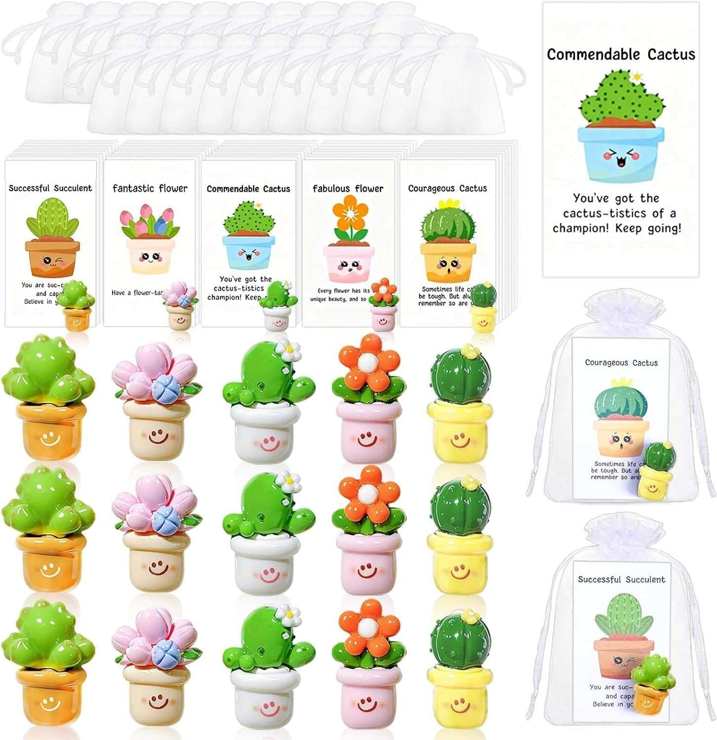 50 Set Employee Appreciation Gifts Bulk for Coworkers,Resin Animal, Motivation