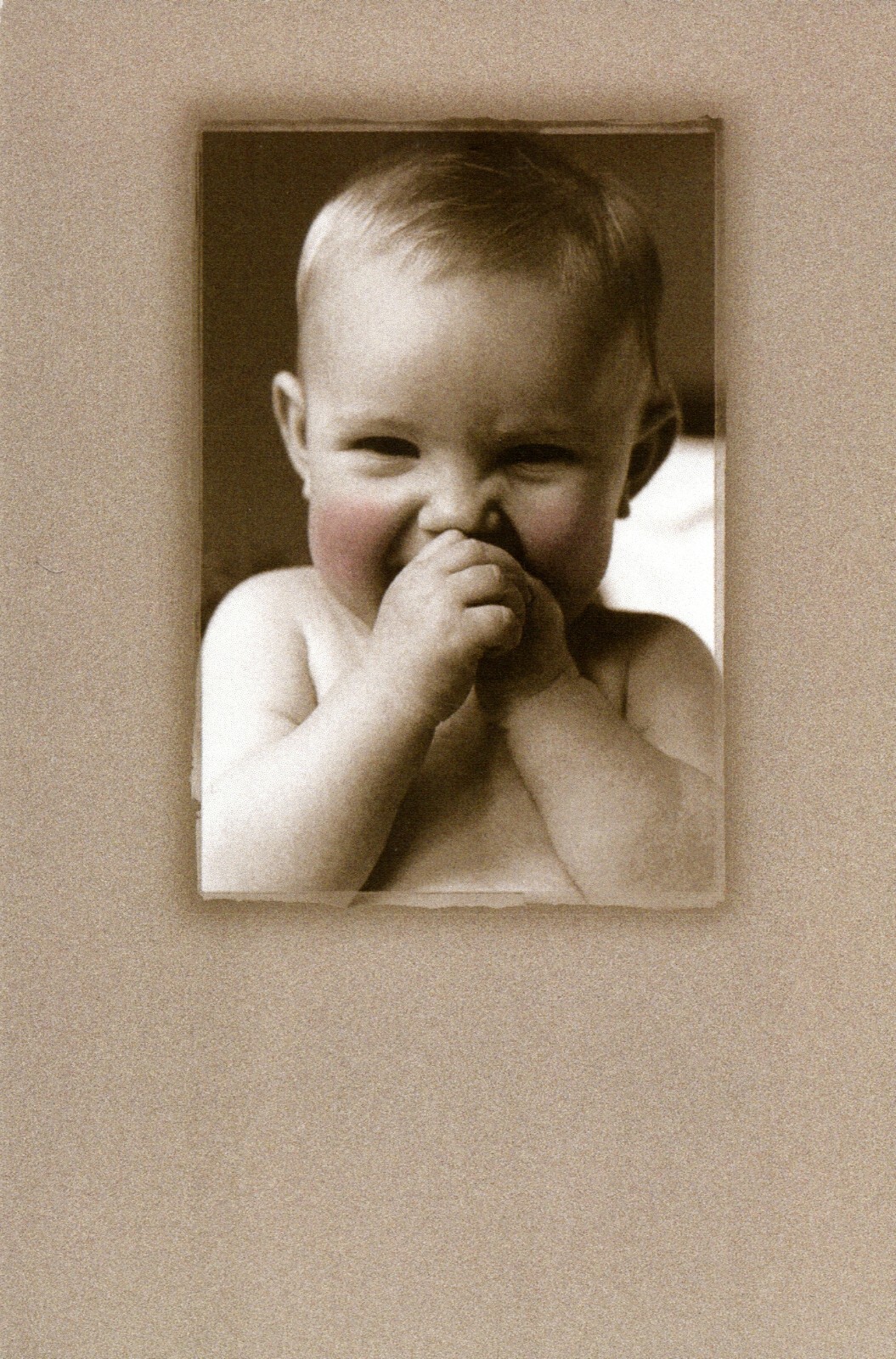 Cute ANYTIME BLANK INSIDE Card, Baby Laugh Face by American Greetings +Envelope✉