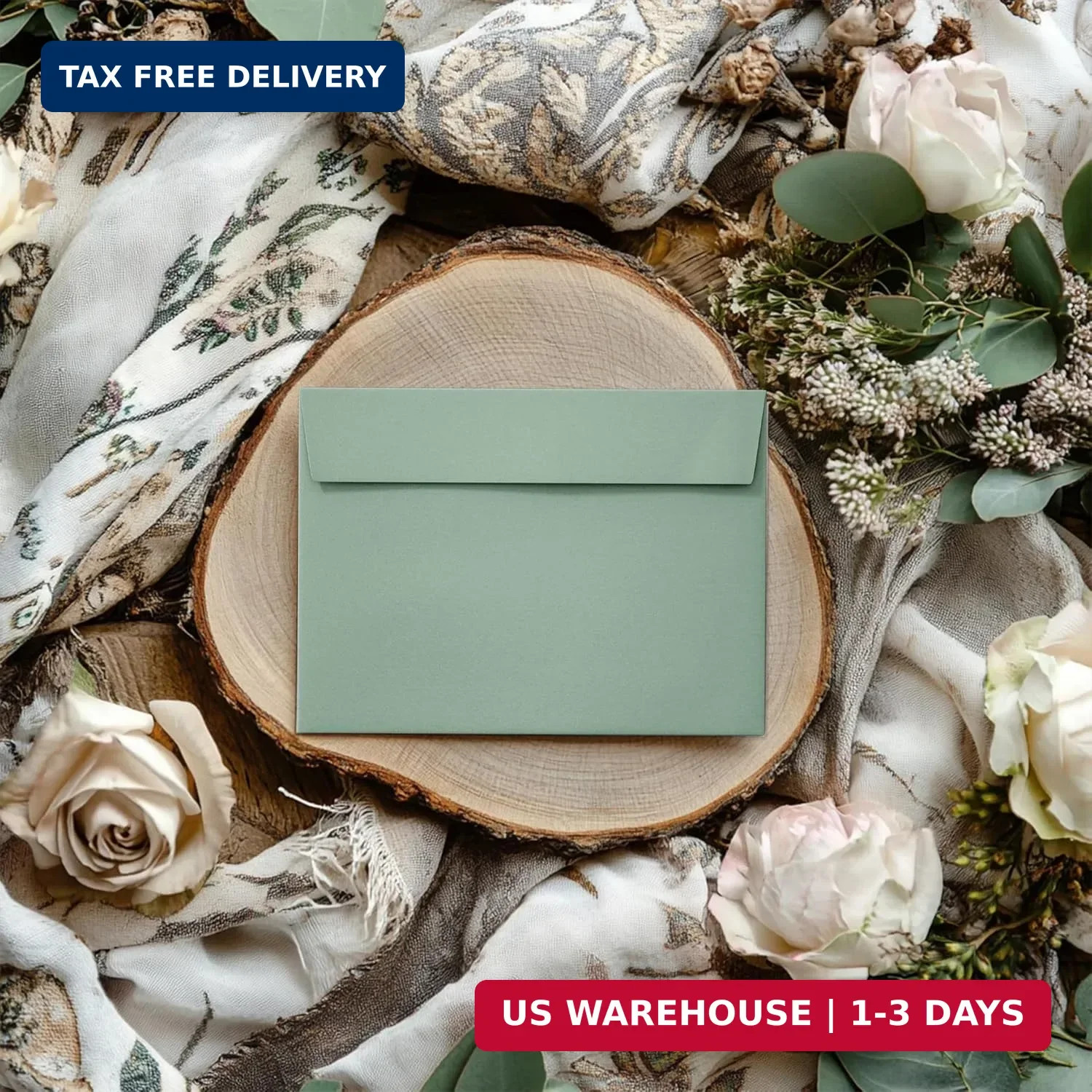 Slapaflife 50 Packs 5×7 Envelopes, Sage Green 5×7 Envelopes for Invitations, Wed