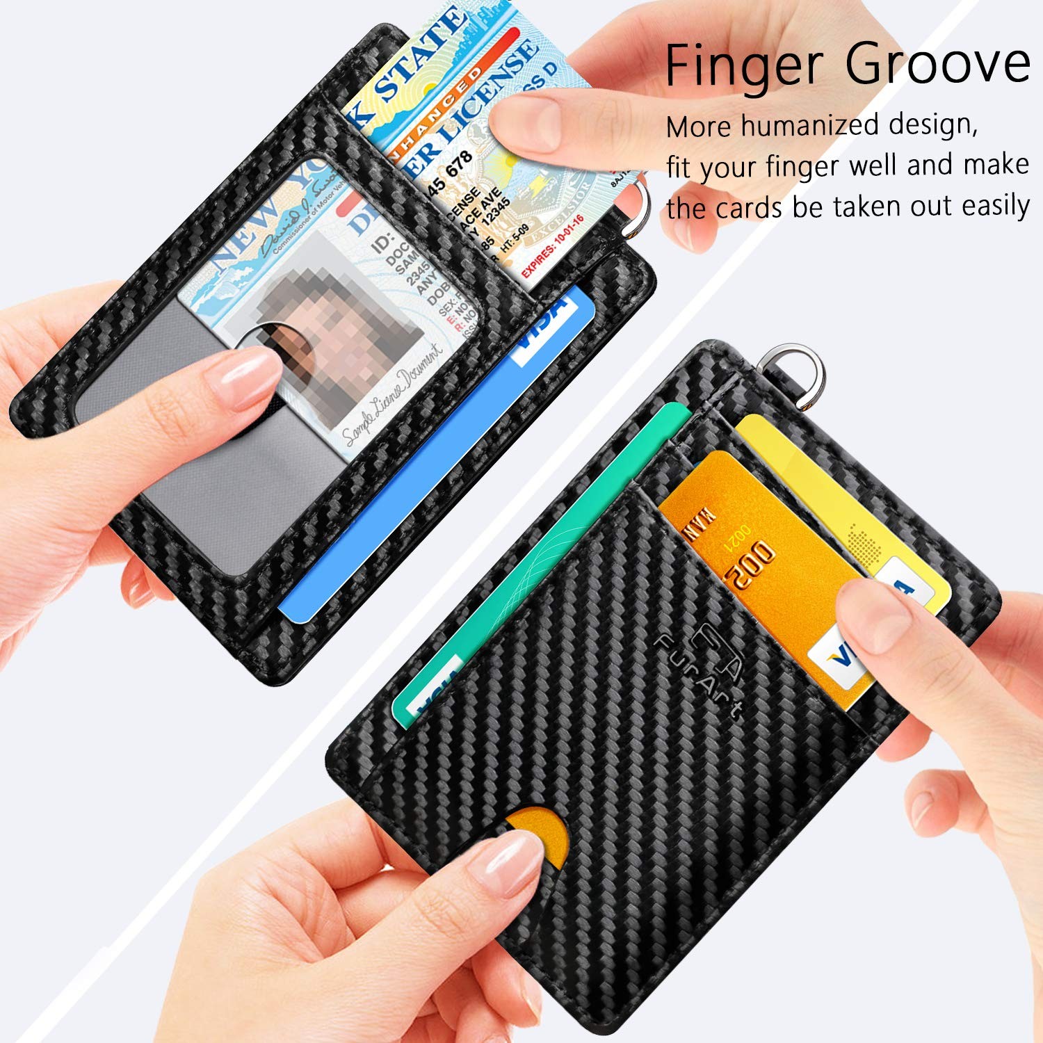 FurArt Slim Minimalist Wallet, Front Pocket Wallets, RFID Blocking, Credit Ca…