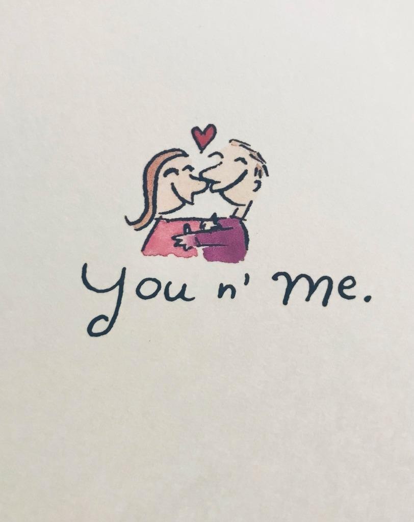 ROMANTIC / ANNIVERSARY CARD “Like cookies & milk, we go great together”