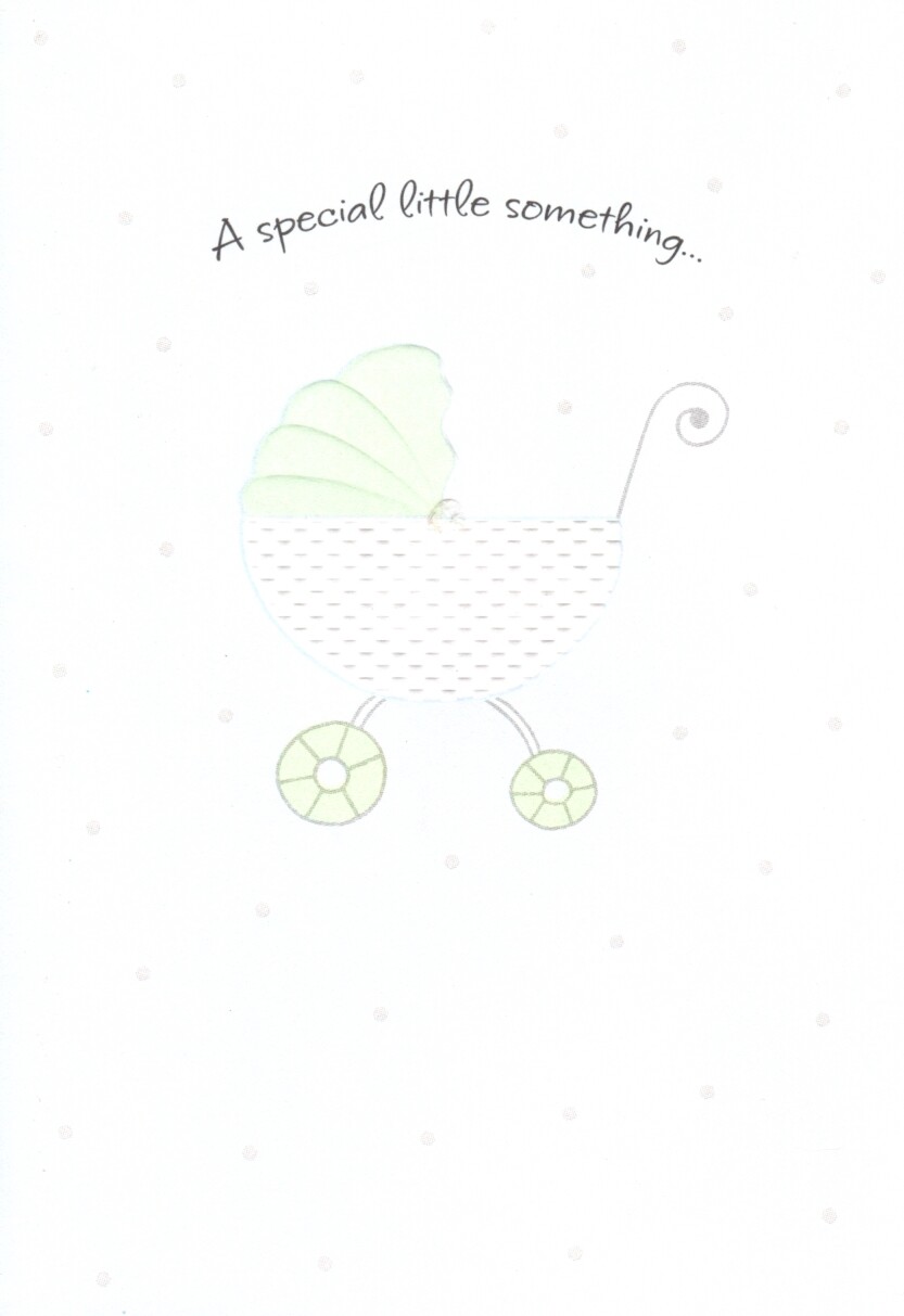 Congratulations New Baby Boy or Girl In A Carriage Polka Dot Dots Hallmark Card