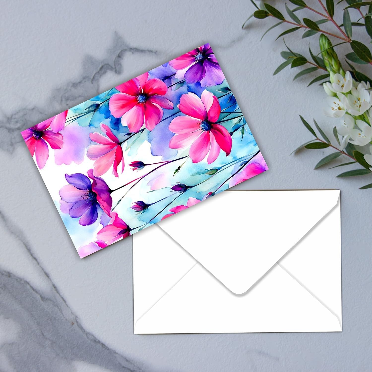 36 Floral Blank Note Cards With Envelopes – 4 x 6 inch All Occasion Greeting …