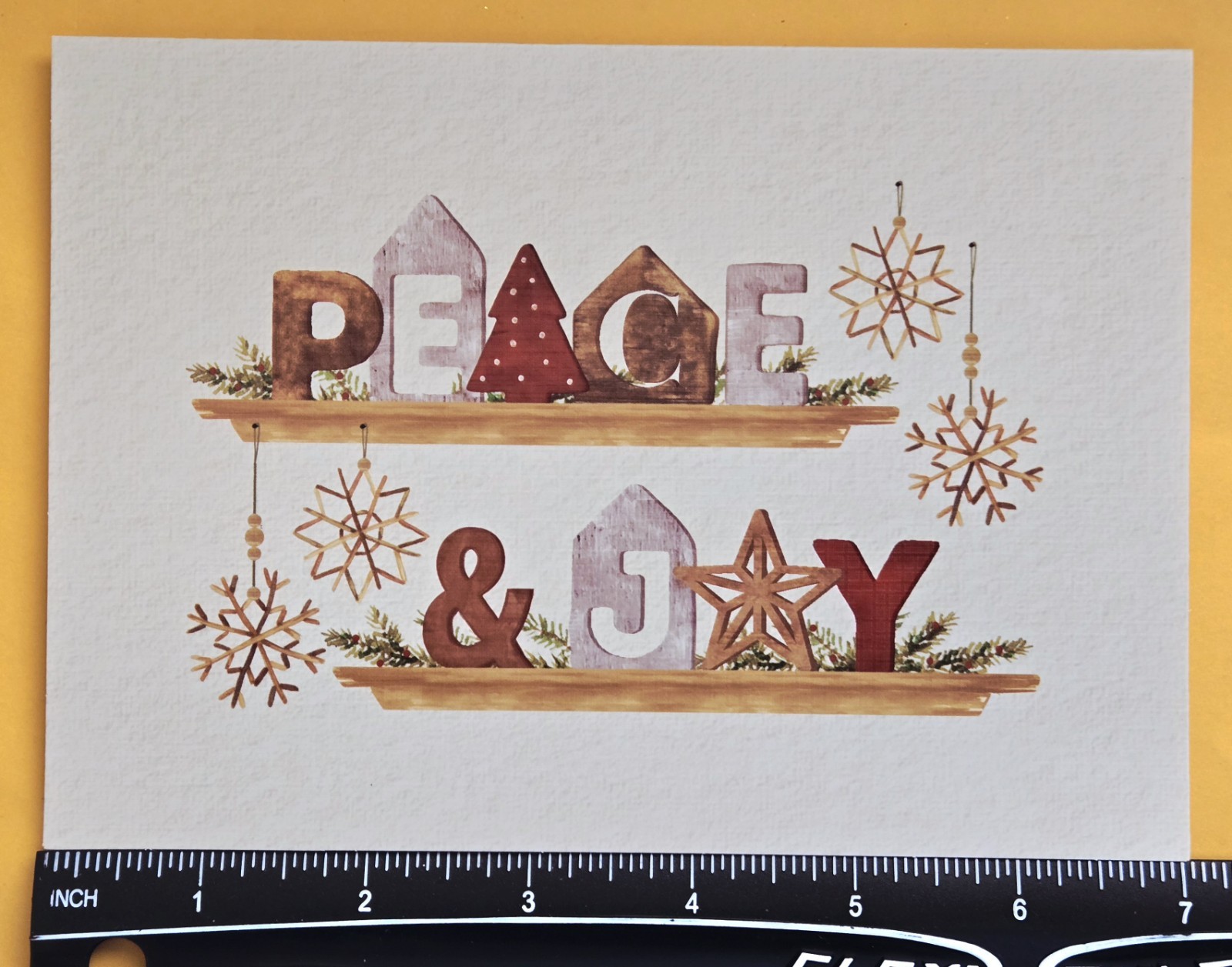 Merry Christmas Greeting Card (+ Envelope 5×7″).