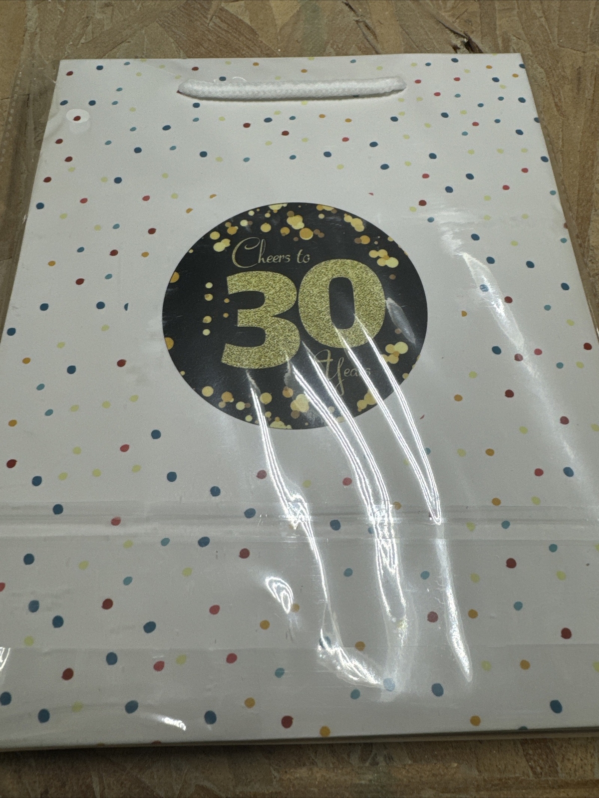 2Pcs Gift Bags with Birthday Card For 30th Birthday Party Poki Dot (Lot Of 2)