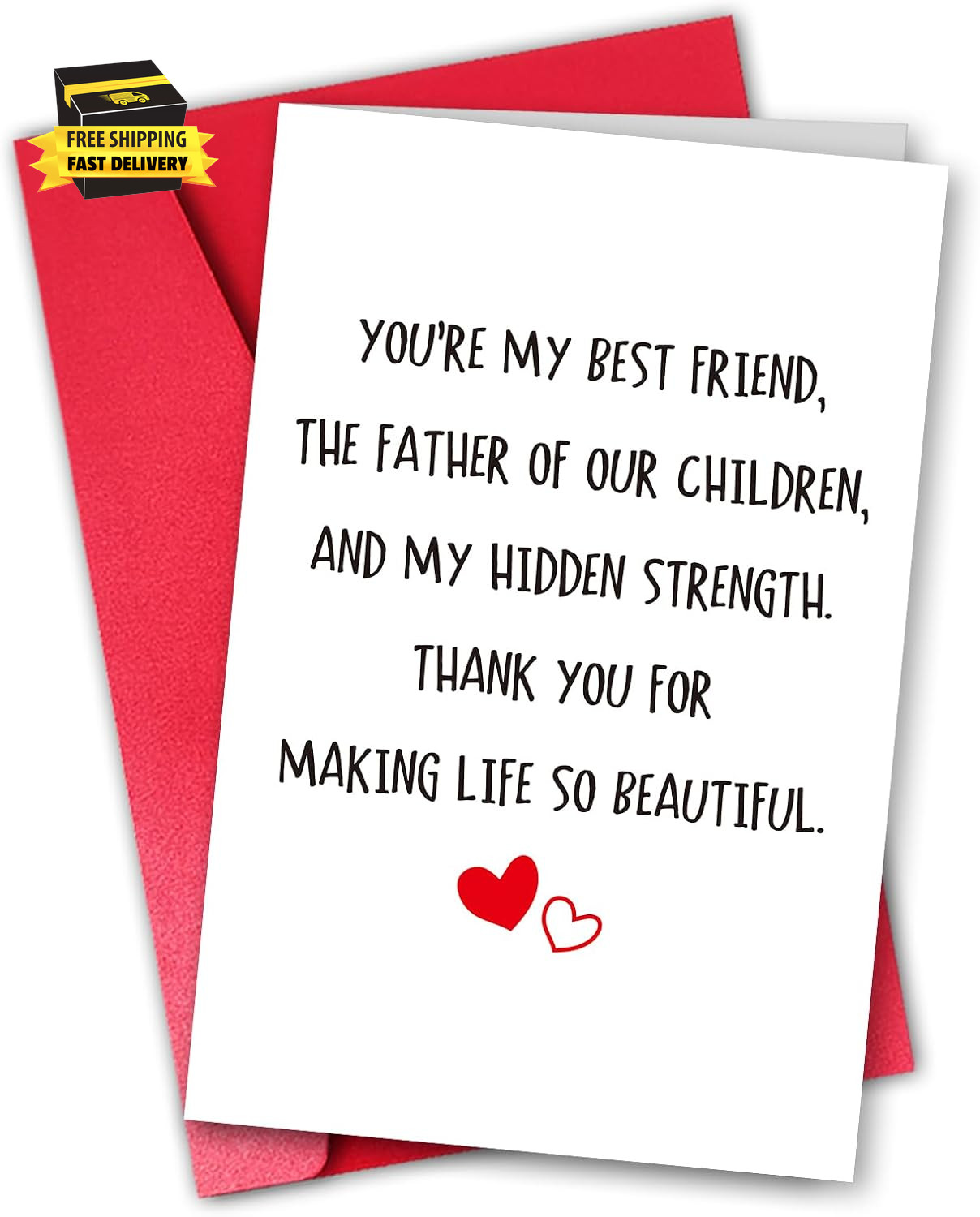 Romantic Anniversary Card for Husband, Father of Our Children Birthday Card for
