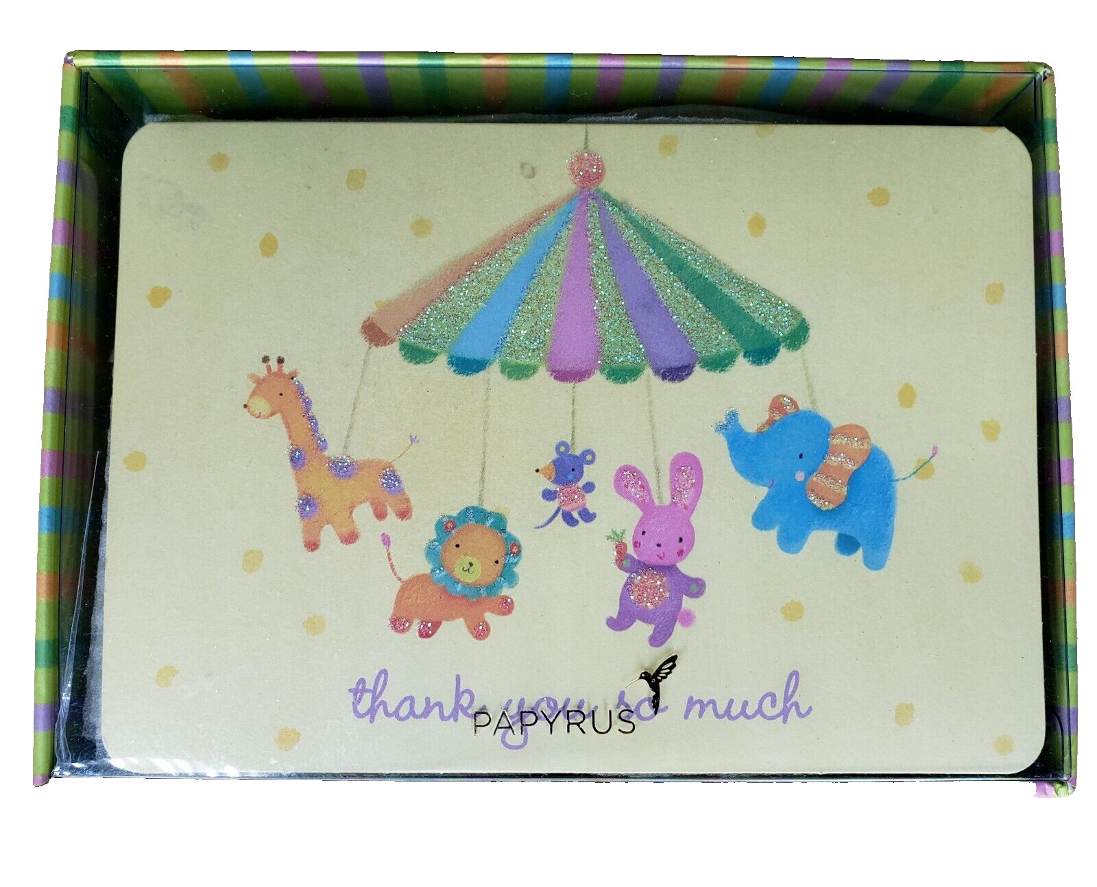 Papyrus Thank You So Much Cards Yellow Baby 12 Notes & Lined Envelopes NIB