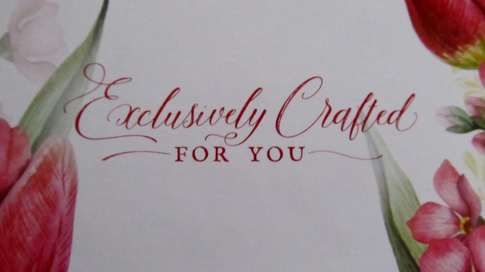 Exclusively Crafted For You Birthday Card, Env. & Seal -Bouquet of Pretty Tulips