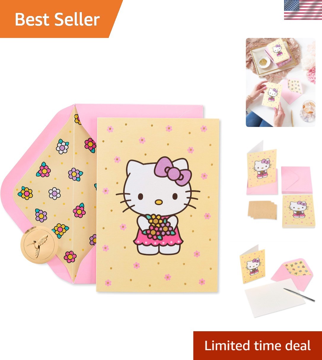 Blank Cards with Envelopes, Hello Kitty 12-Count
