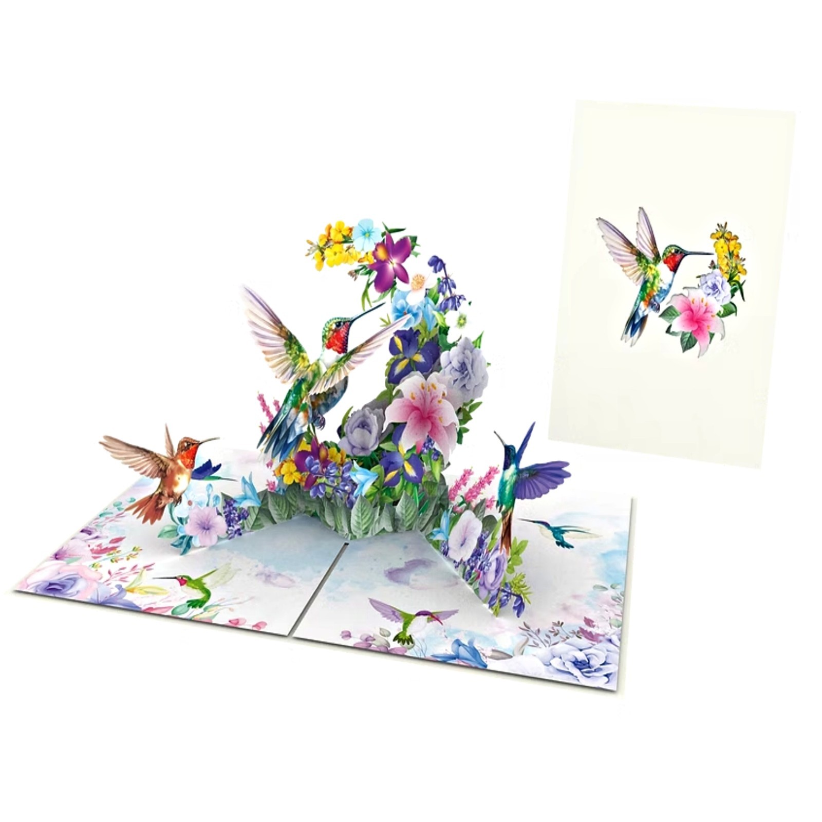 Graceful Hummingbirds, Pop Up Card, 3D Popup Greeting Cards for all occasion