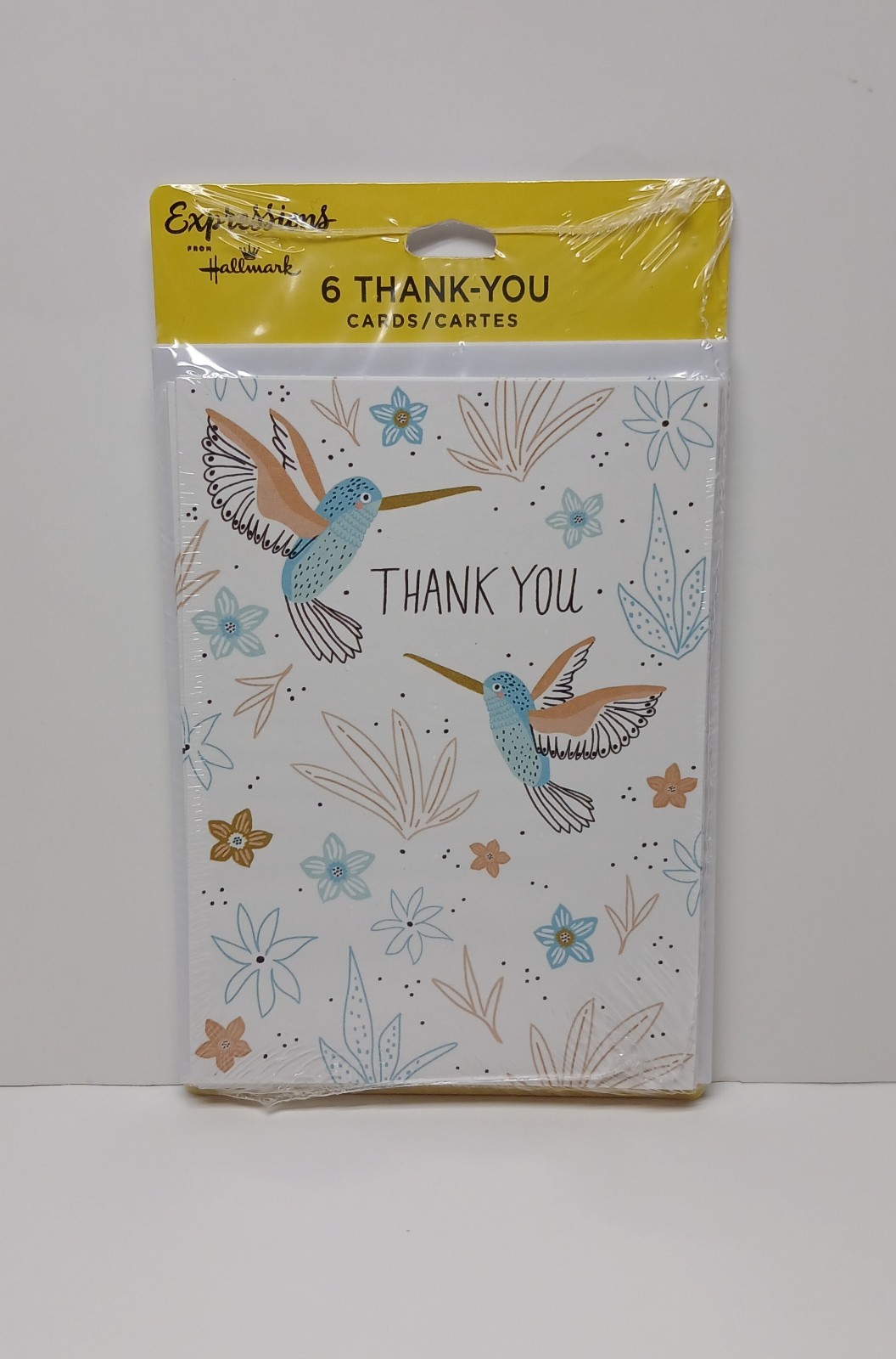 Expressions Hallmark 6 Thank You Blank Note Cards Hummingbird Flower Garden