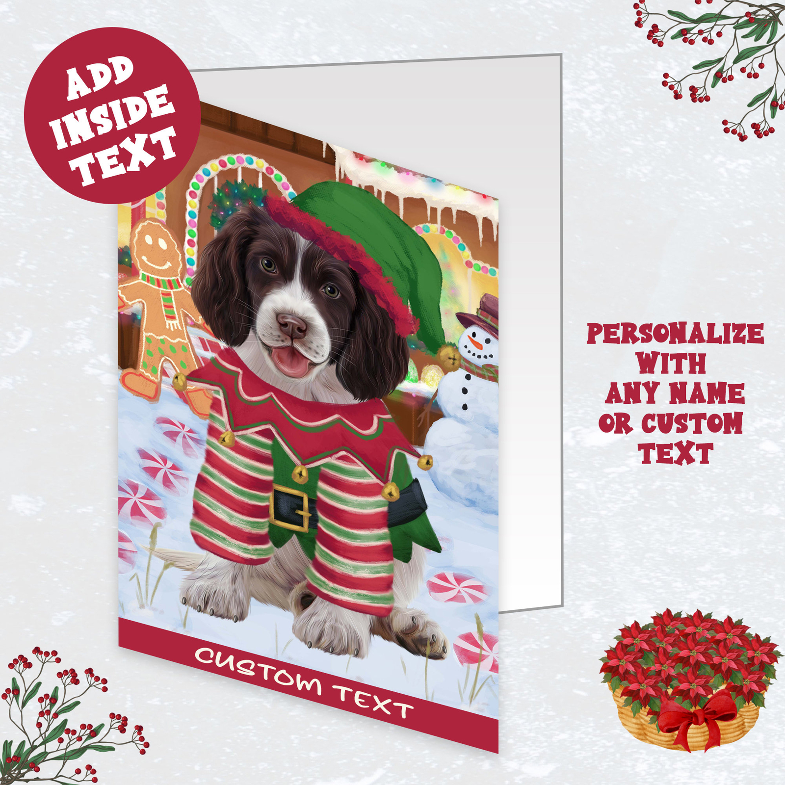 Springer Spaniel Dog Greeting Cards and Note Cards with Envelopes Christmas NWT