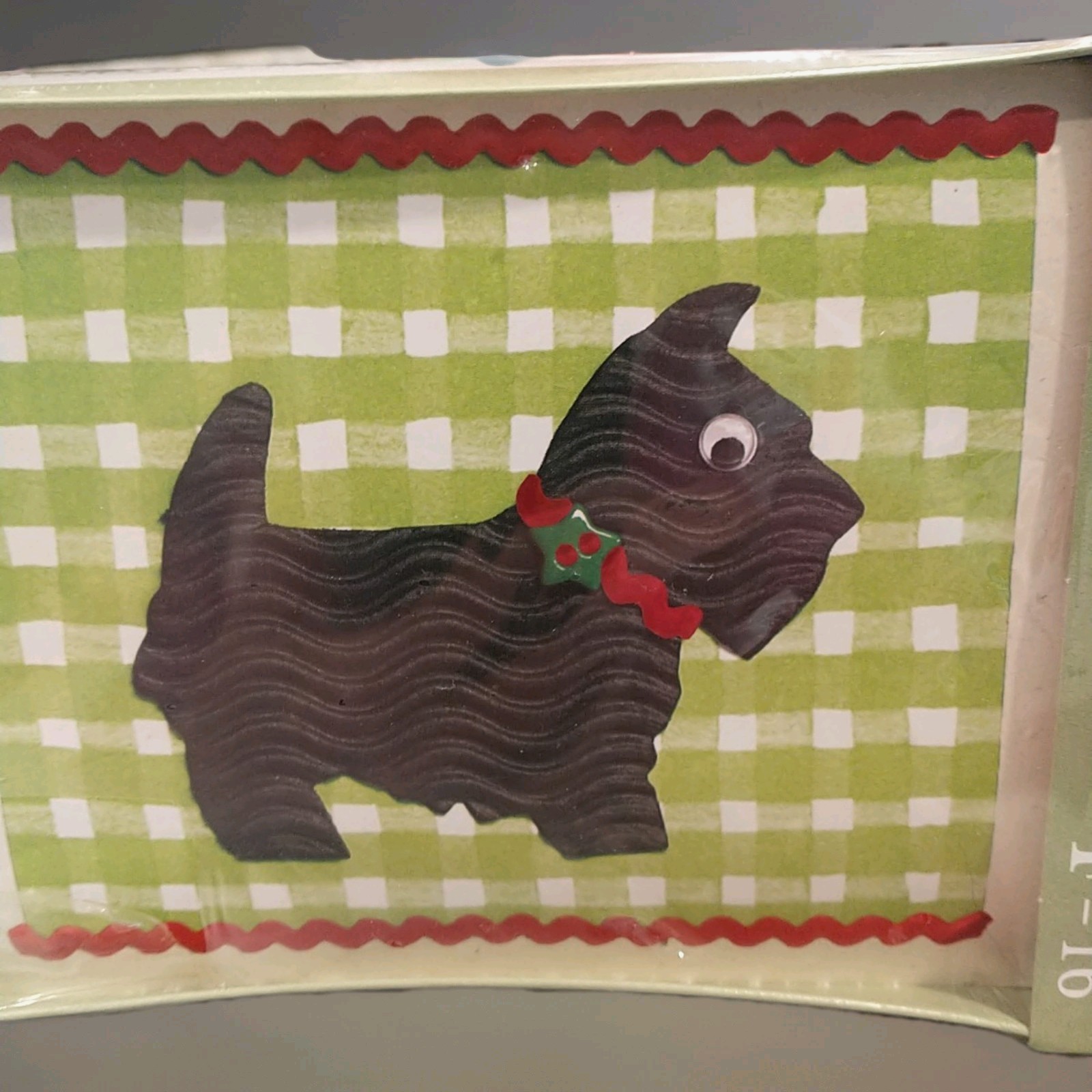 Contemporary Christmas Card W/Envelopes 18 Count. Featuring Scotty Dog New