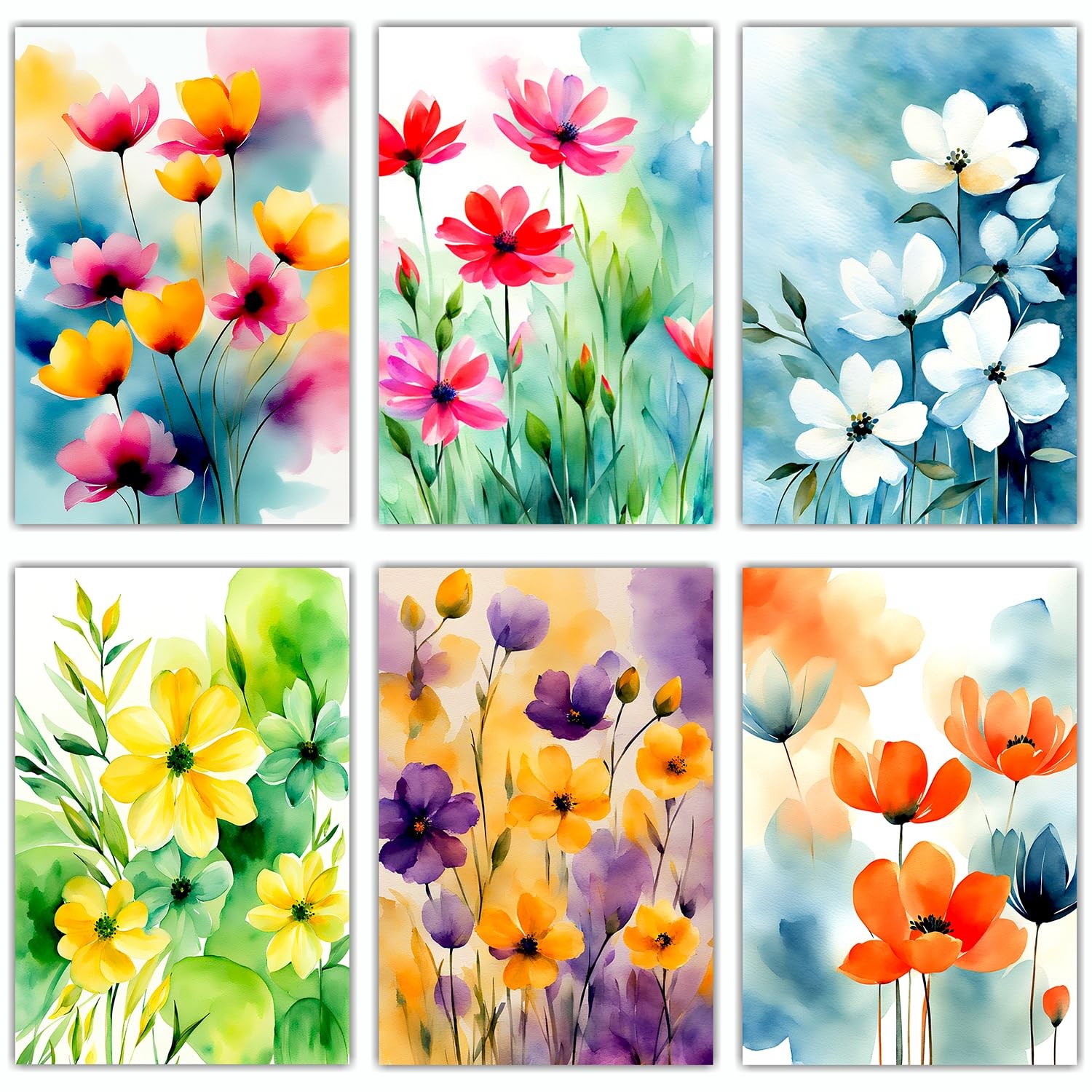 36 Floral Blank Note Cards With Envelopes – 4 x 6 inch All Occasion Greeting …
