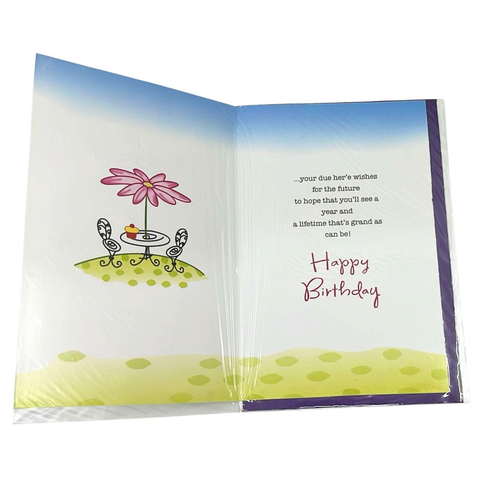 8X5.5 in. Happy Birthday Greeting Card with Envelop: 1 Pack