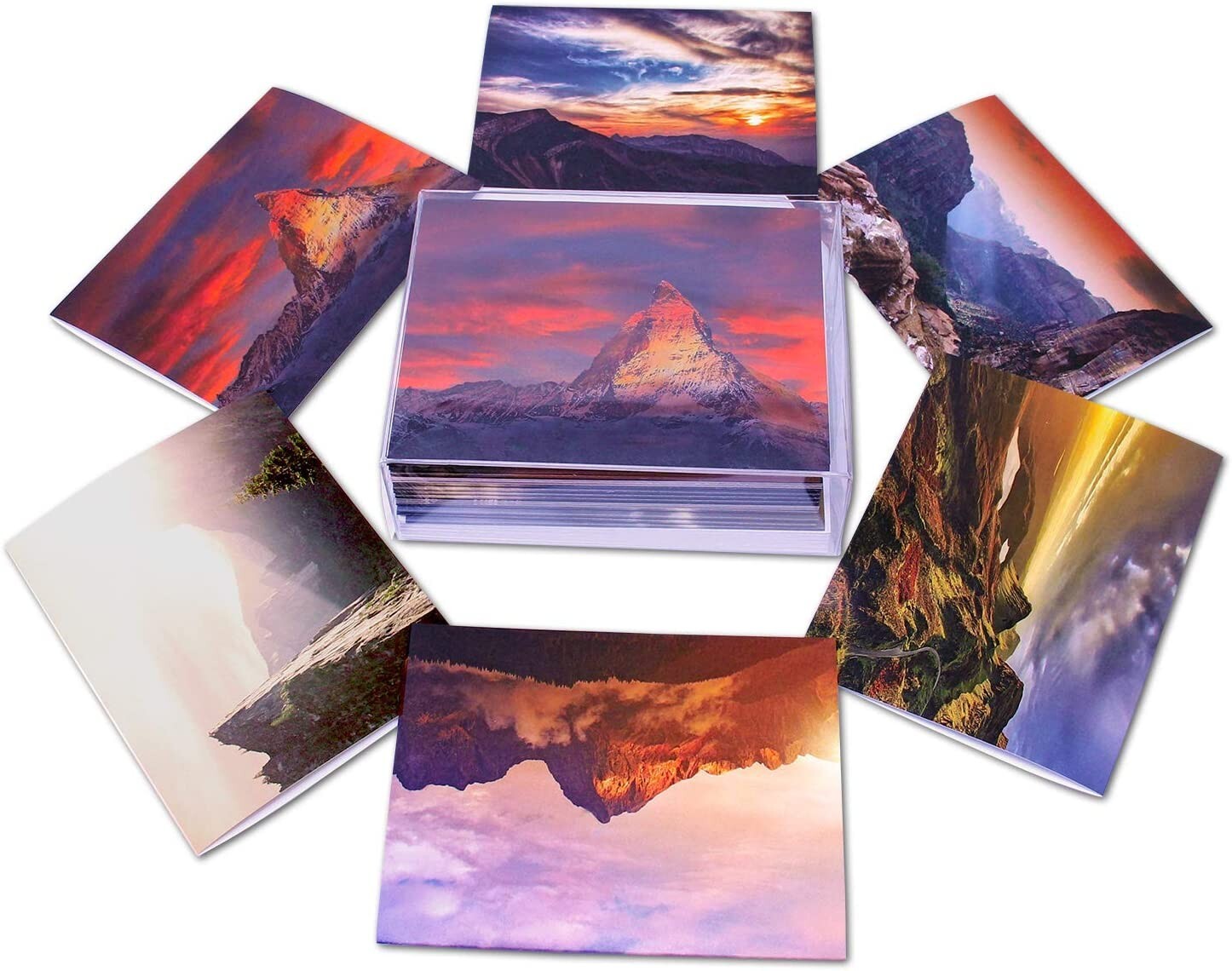 Mountain Sunsets Greeting Cards-Blank Inside-12 Pack-5.5″x4.25″