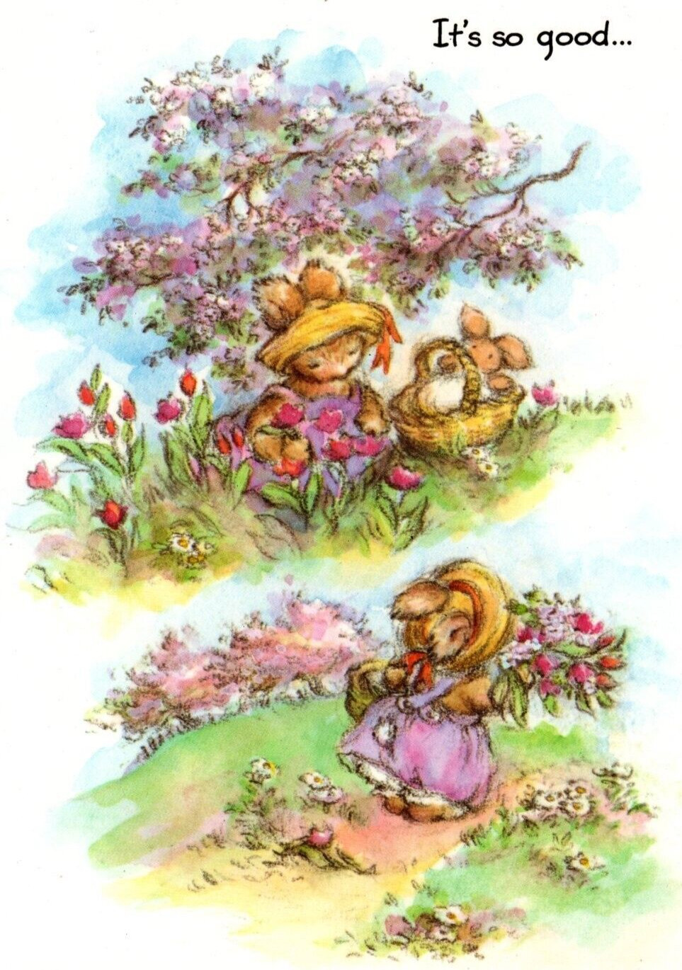Rabbit Rabbits Bunny Friend Friendship I Love You Mistywood Greeting Card