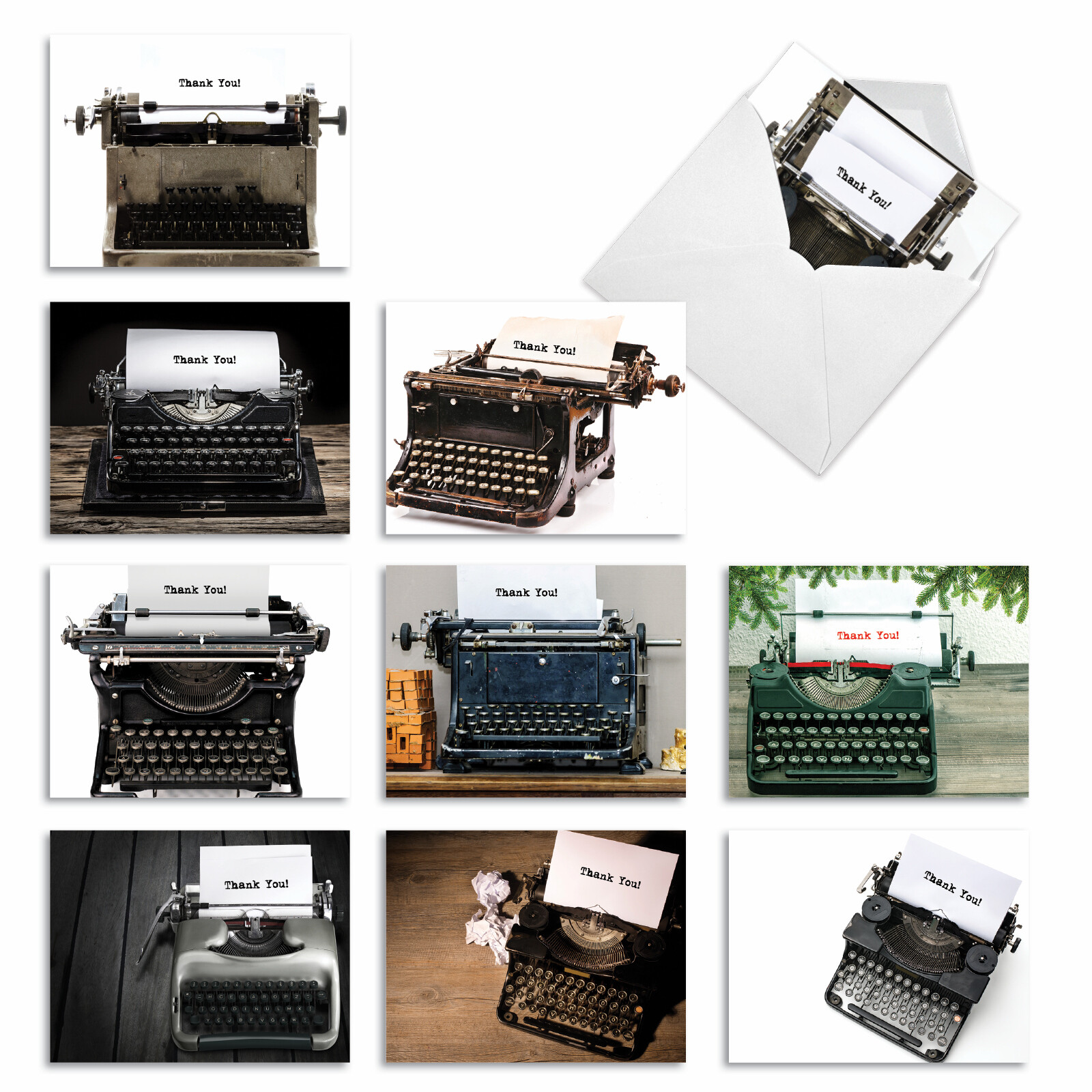 10 All Occasion Blank Cards Assortment – MANUAL THANKS M3968