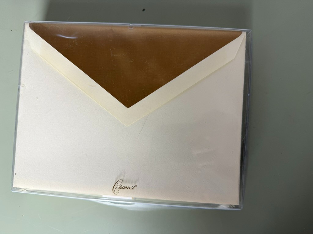 Crane’s Stationery Lot 90 Pc Gold Silver Lined Envelopes Cards USA New