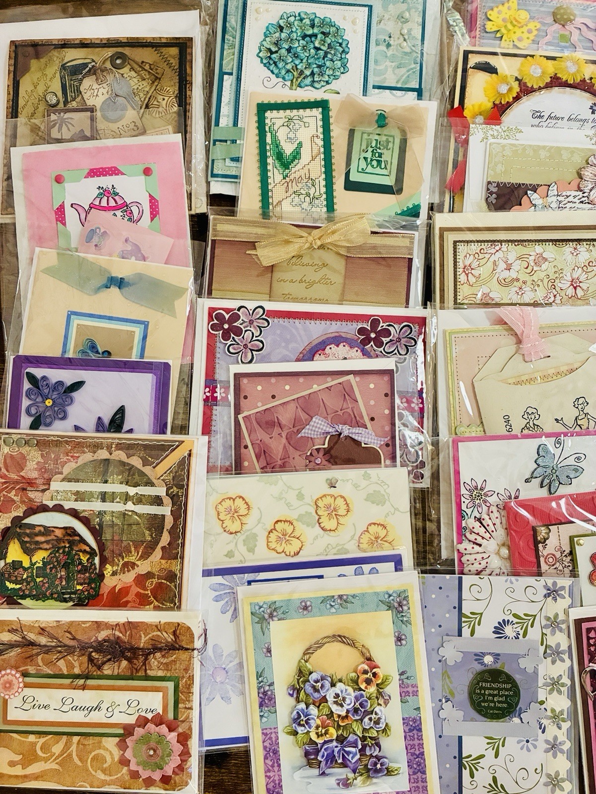 Lot Of 50 Assorted Bulk Handmade Greeting Cards