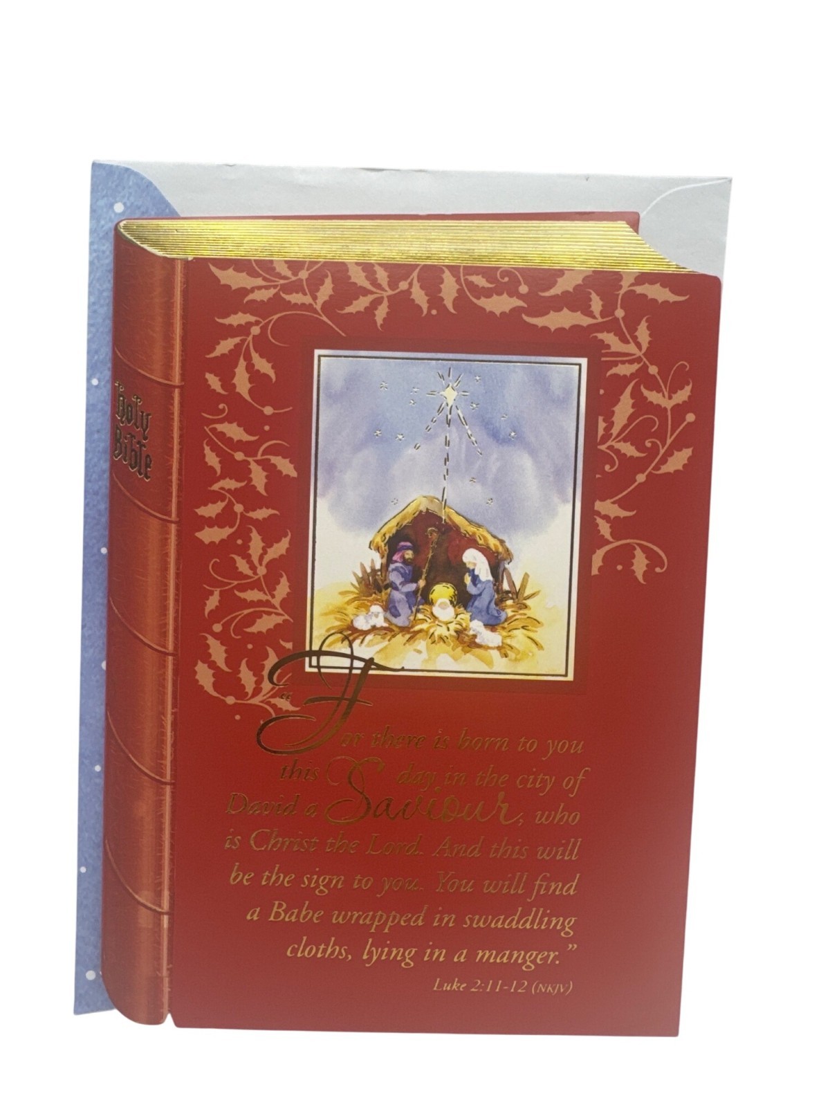 Nativity-Inspired Religious Christmas Card With Envelope