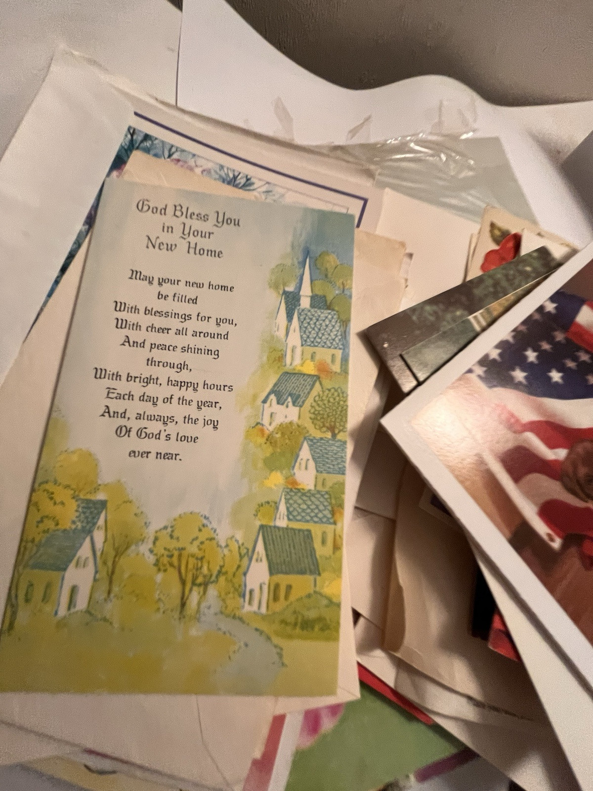 BIRTHDAY THANK YOU GET WELL CARD & Misc. Lot Cards Envelopes Paper Ephemera