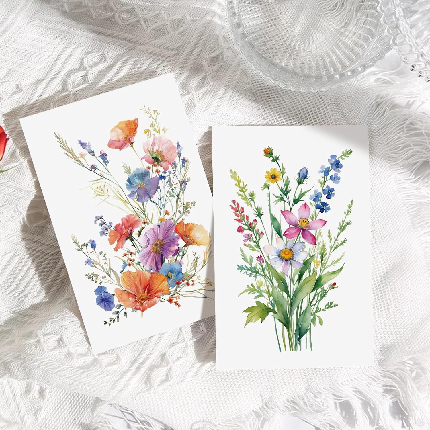 24 Floral Blank Cards and Envelopes, 4X6 Wildflower Blank Note Cards for All …