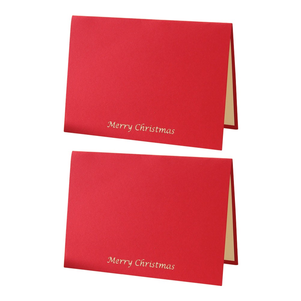 2Pcs 3D Christmas Blessing Cards Multi Color Paper Festival Gift Cards