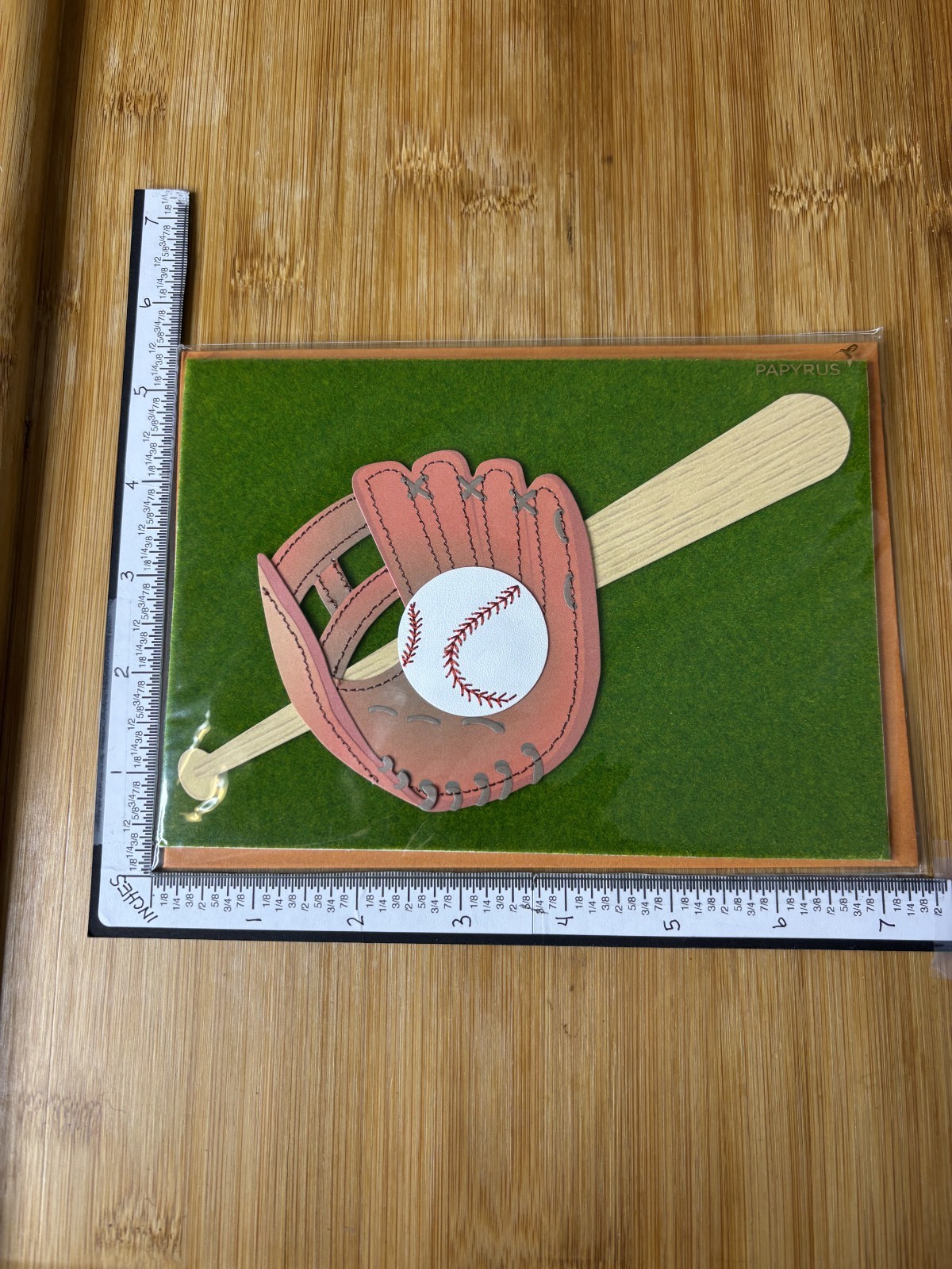 Papyrus Greeting Card New Envelope Note BLANK All Occasion Baseball Bat Ball