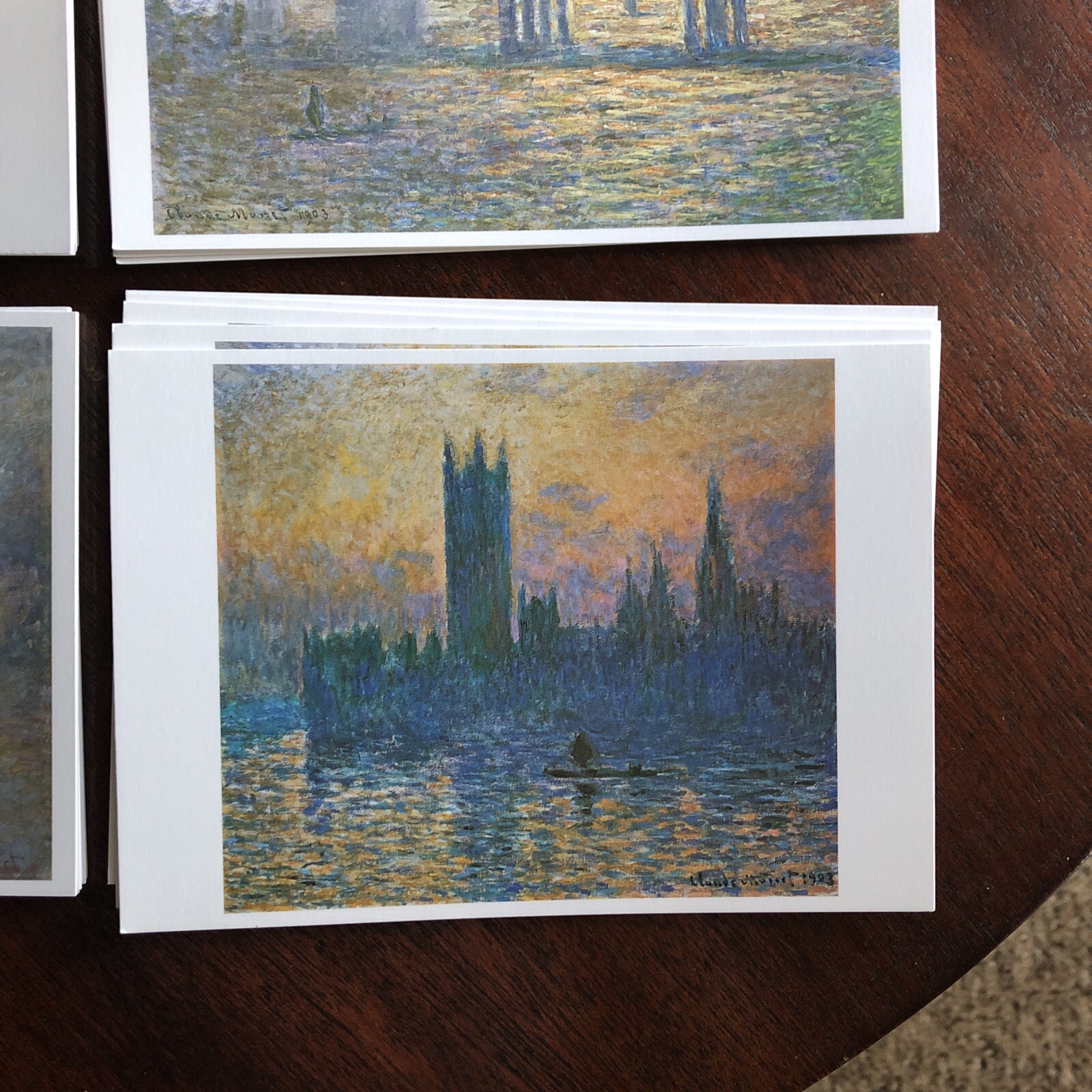 Claude Monet in London Bridges 20 Greeting Cards New In Box Pomegranate