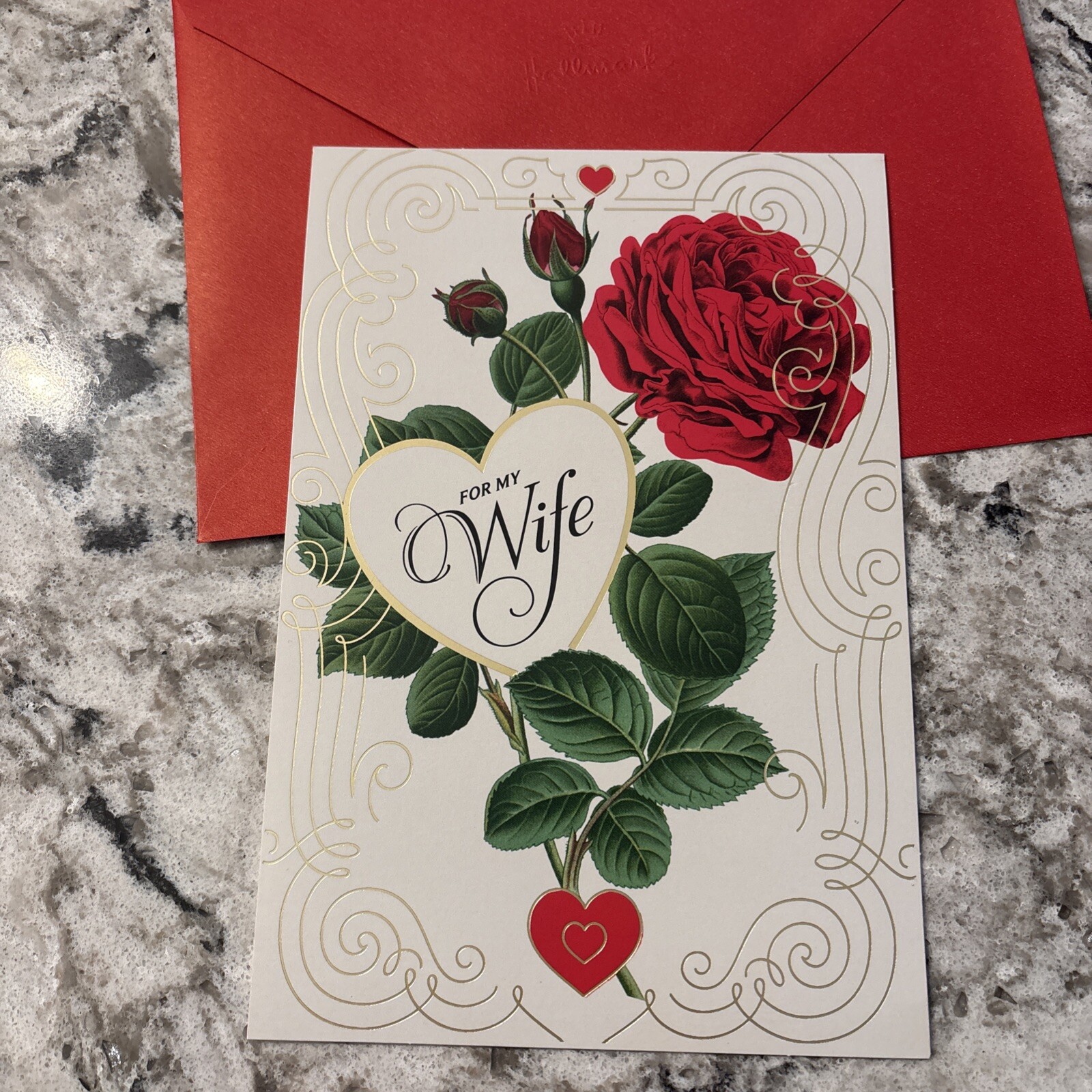 Valentine’s Day For My Wife I Love You 5.5”x8” Hallmark Greeting Card