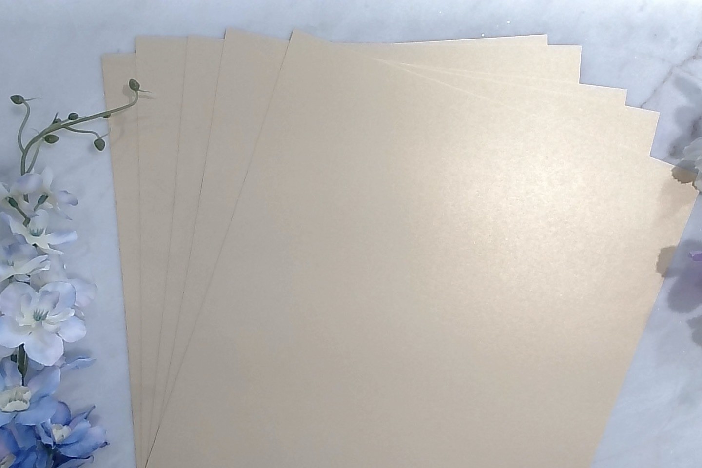 Set of 25 10” by 13” Shine – Gold 107lb Cover Card Stock