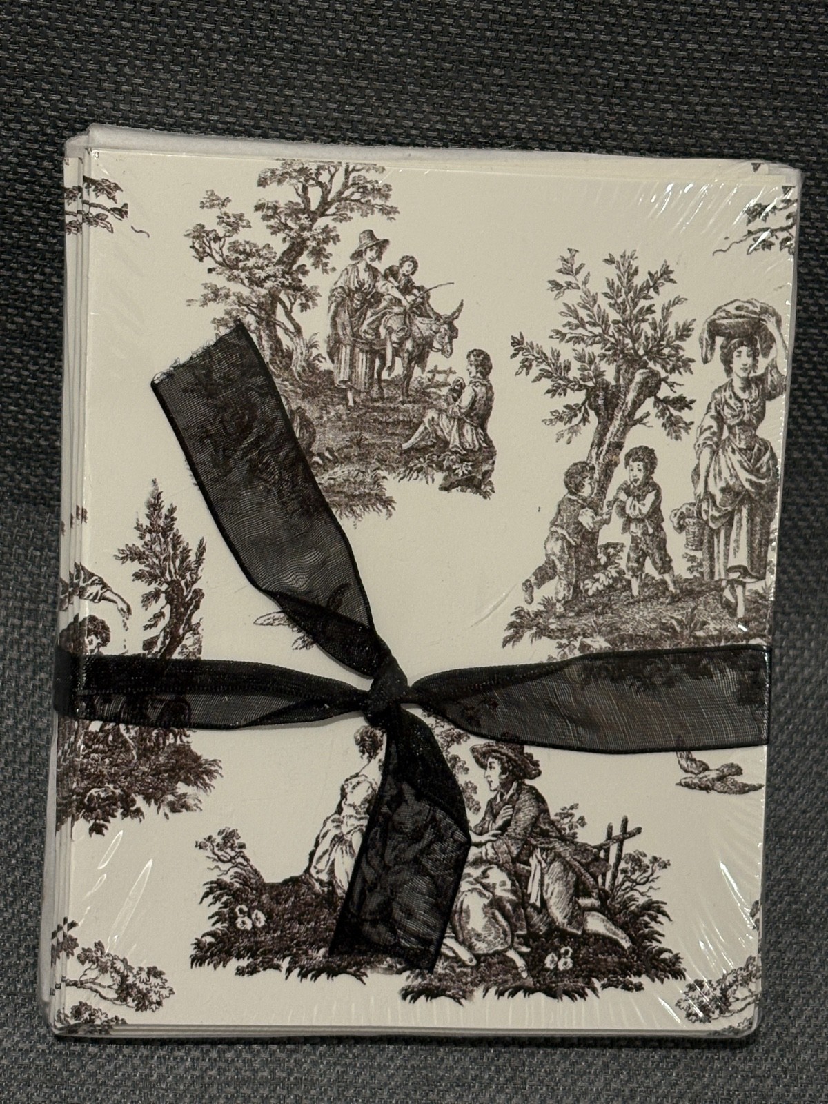 French Etoile Collection Black & White 10 Note Cards 10 Envelopes