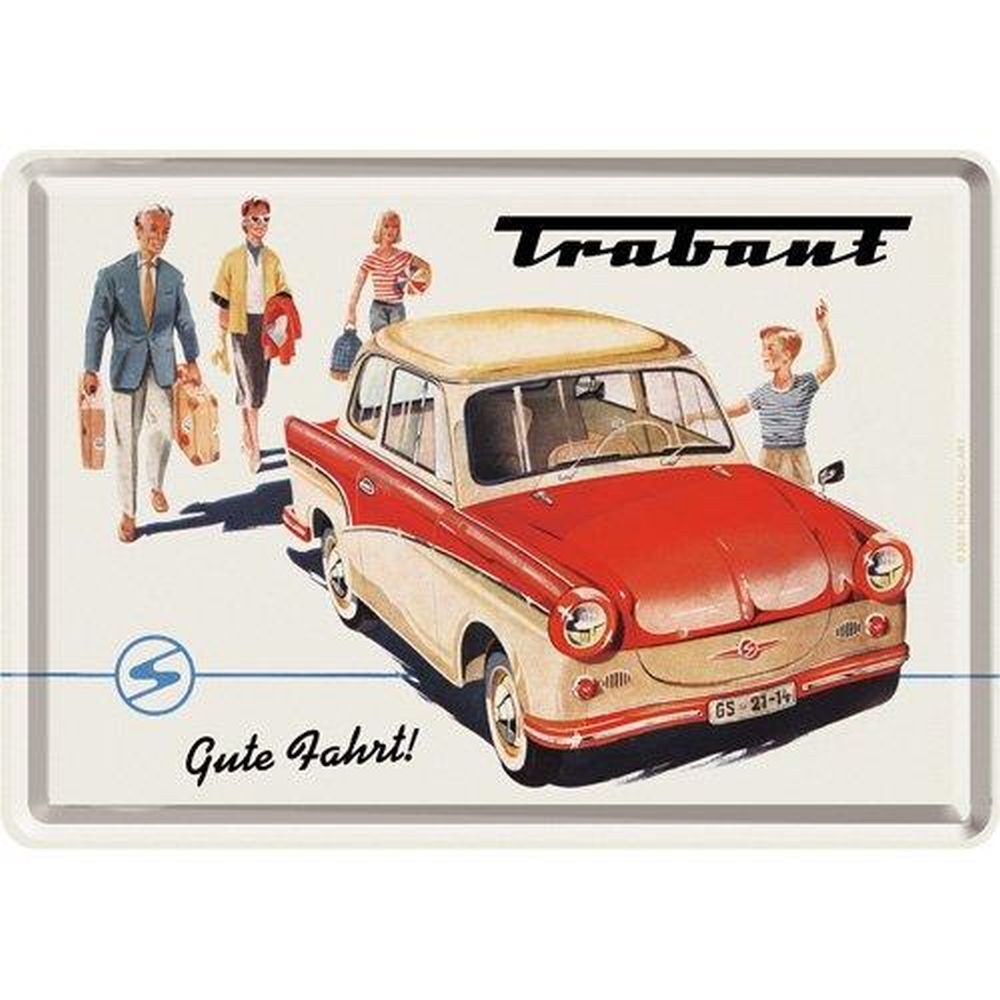 Tin postcard – 3 x 6 in – Trabant Trabant Gute Fahrt