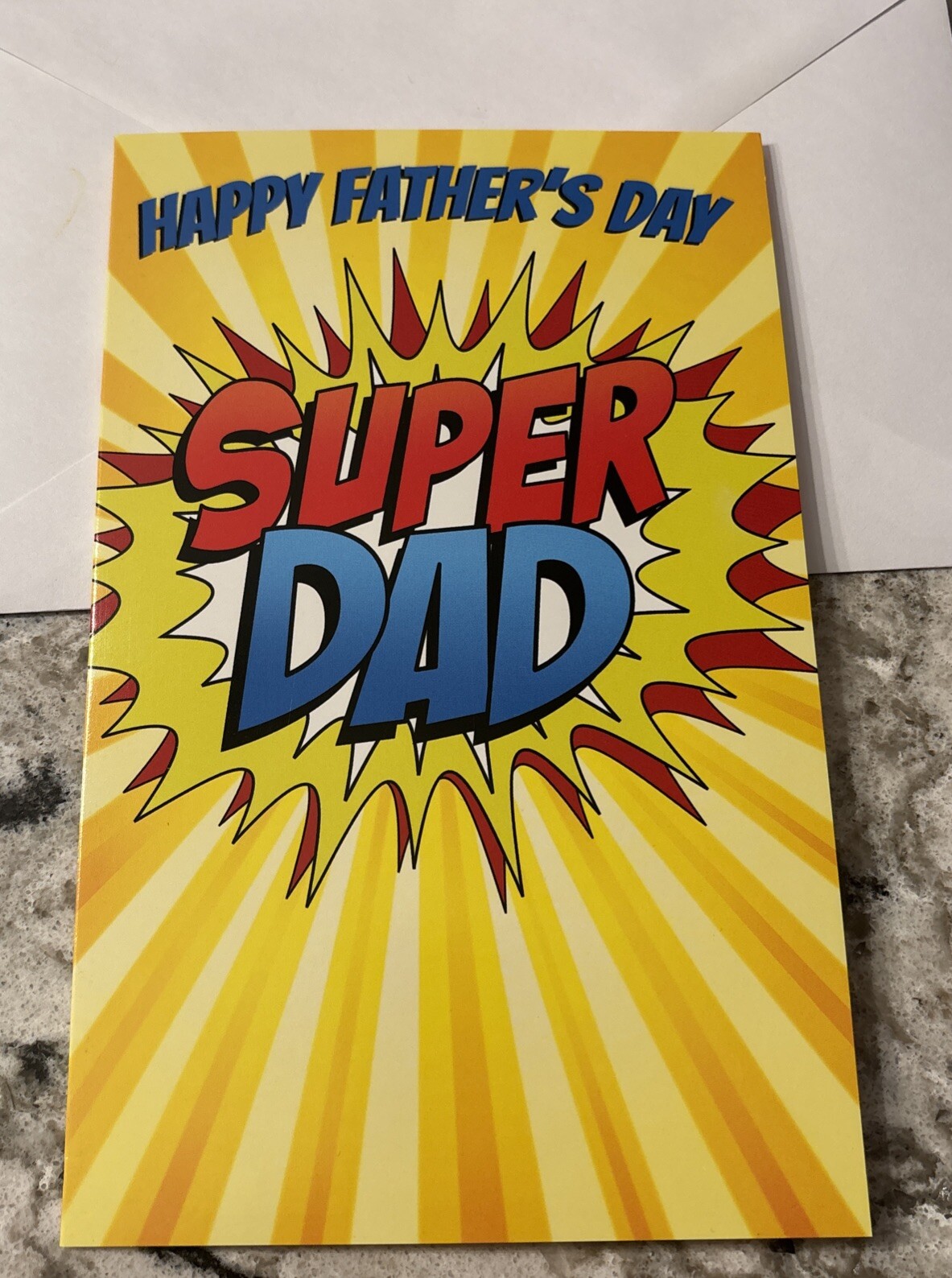 Happy Father’s Day 💙 Super DAD You Are My Hero 5”x7.75″ Stockwell Greeting Card